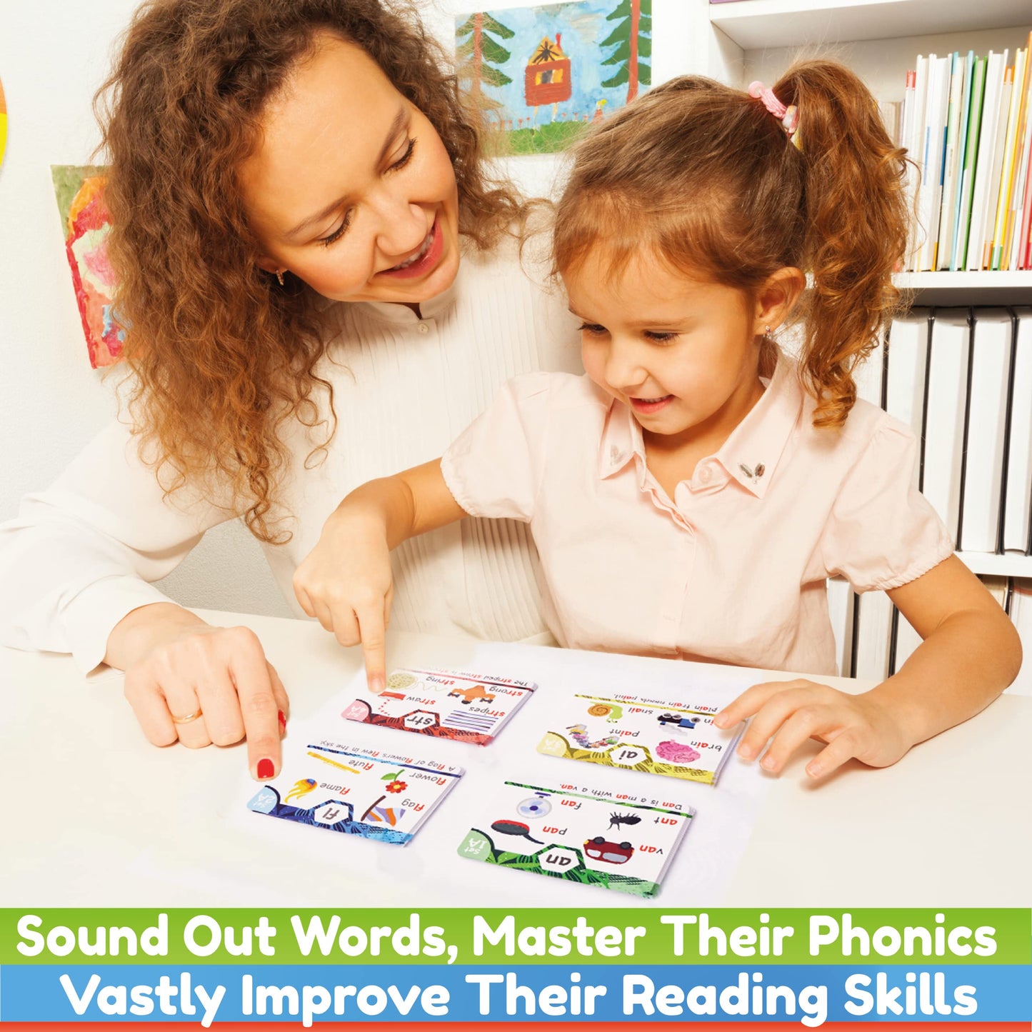 THE BAMBINO TREE Phonics Flash Cards - Learn to Read in 20 Phonic Stages - Education for Kids Ages 4-8 Kindergarten 1st 2nd Grade
