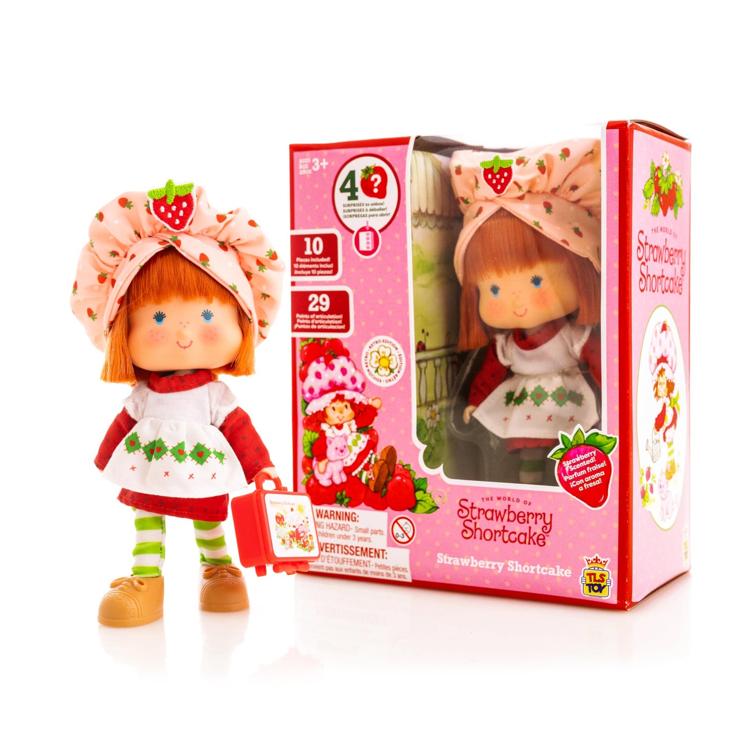 Strawberry Shortcake Limited Edition Classic 5.5" Poseable Sweet-Scented Fashion Doll with 4 Surprise Reveal Accessories