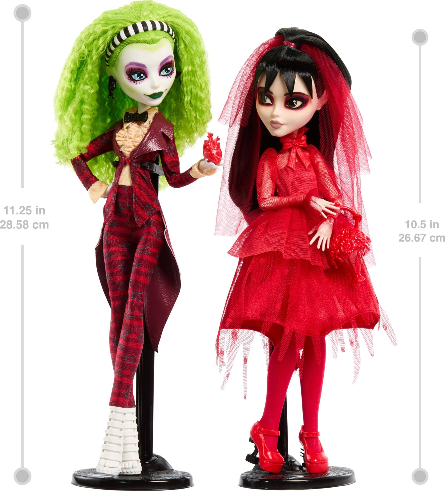 Monster High Skullector Beetlejuice 2-Pack Doll Set – Betelgeuse & Lydia Deetz with Accessories, Displayable Packaging, Amazon Exclusive