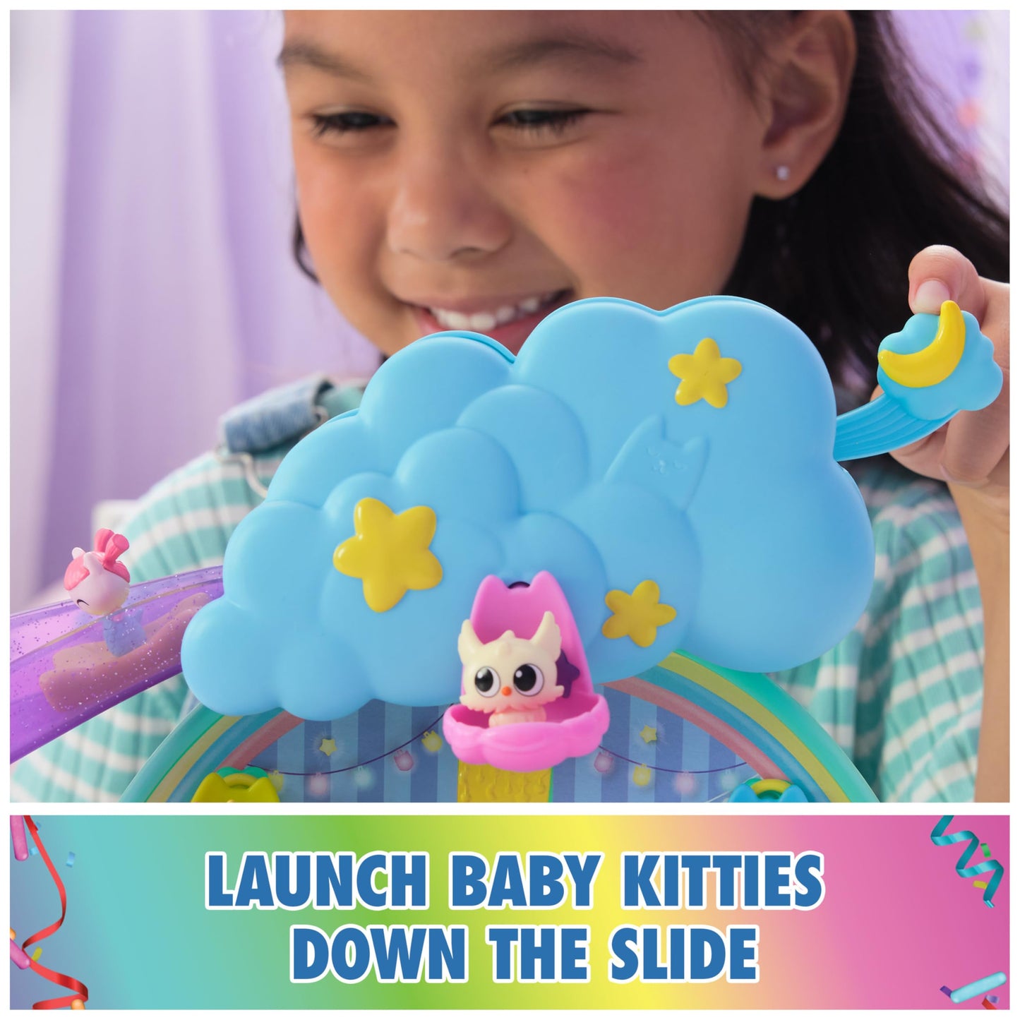 Gabby's Dollhouse Kitty Care Ear Purrfect Playroom – 17-Piece Playset with 4 Figures, Furniture & Accessories for Kids 3+