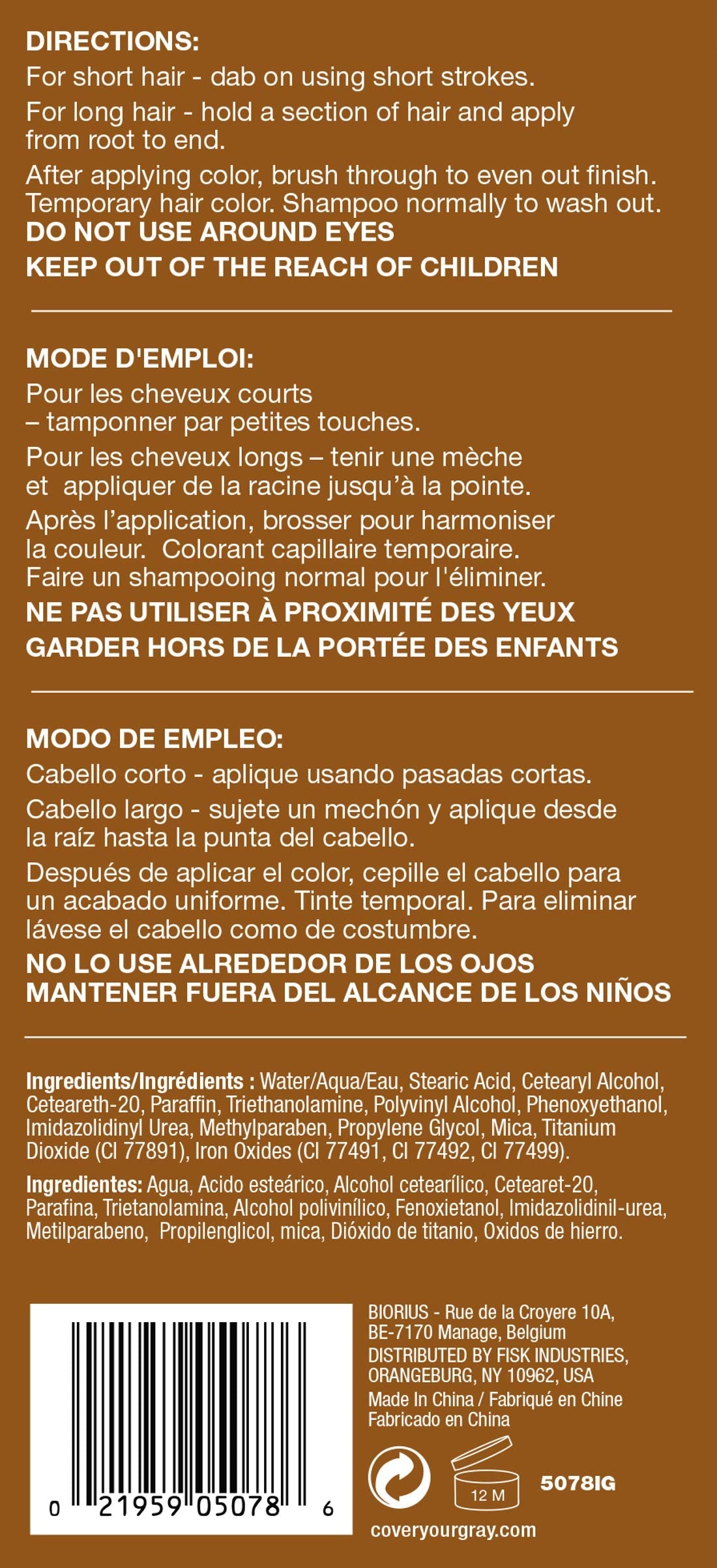 Cover Your Gray Brush-In Wand - Medium Brown