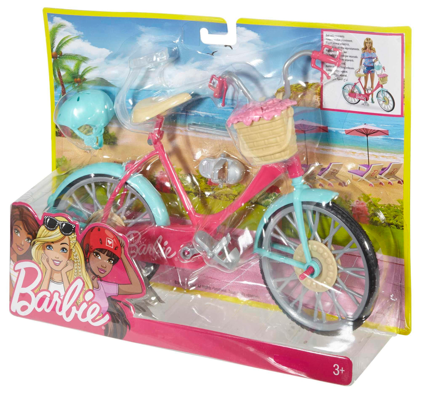 Barbie Bicycle with Basket of Flowers