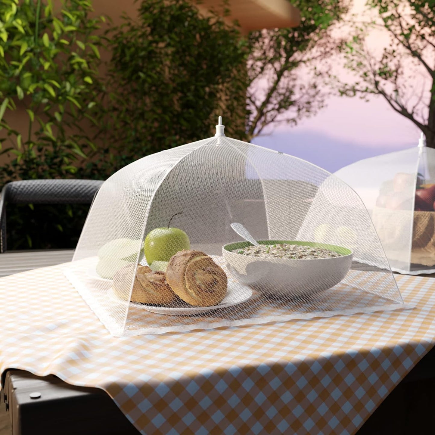 Simply Genius 6-Pack Pop-Up Mesh Food Covers – 17x17” Collapsible Umbrella Tents for Outdoor Parties, Picnics & BBQs