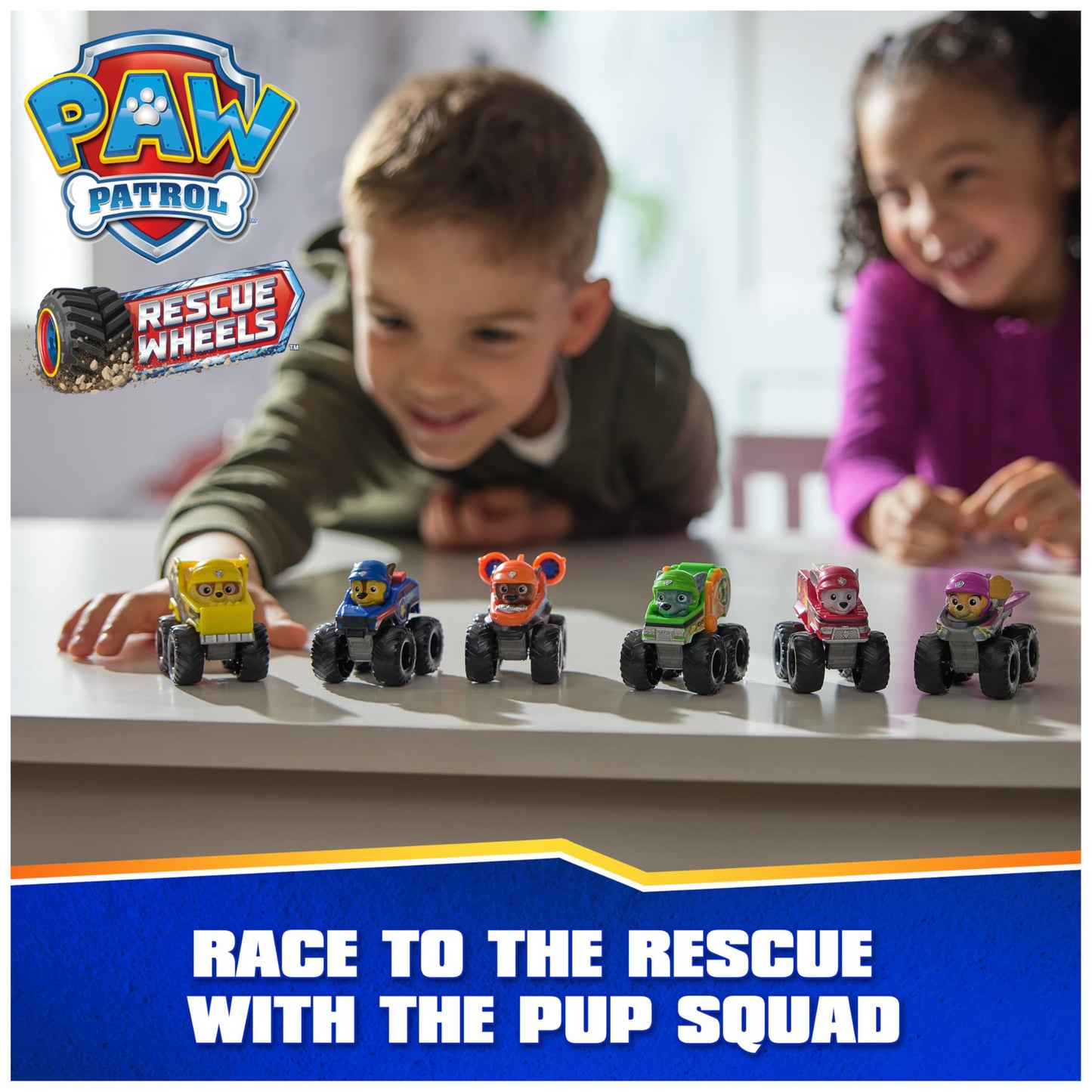 Paw Patrol: Rescue Wheels, 6-Piece Pup Squad Racers, Toy Cars Gift Set, Kids Toys for Boys & Girls Ages 3 and Up