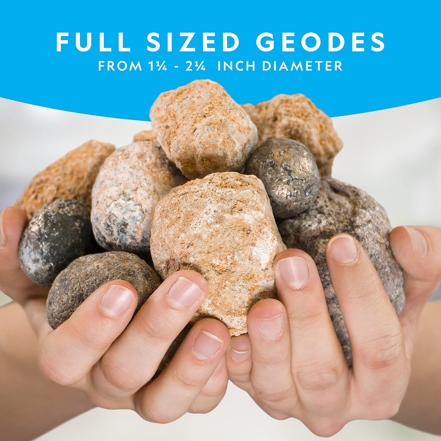 National Geographic Geode Kit – Break Open 10 Crystals, Includes Goggles & 2 Stands, STEM Science & Geology Gift for Kids