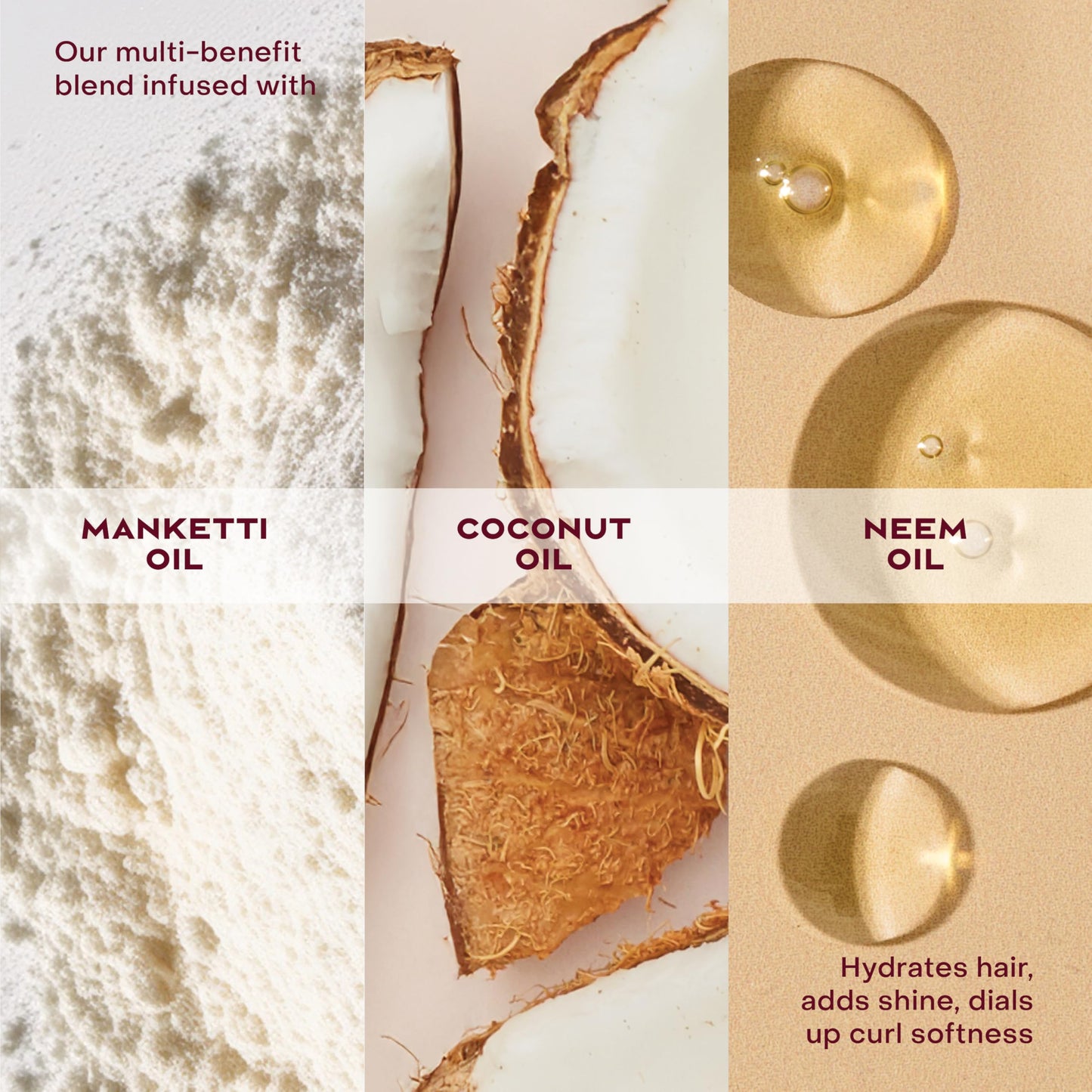 SheaMoisture Coconut & Hibiscus Smooth & Shine Oil 3.3 fl oz – Softens, Hydrates & Adds Shine with Manketti & Coconut Oil, Lightweight Hair Oil