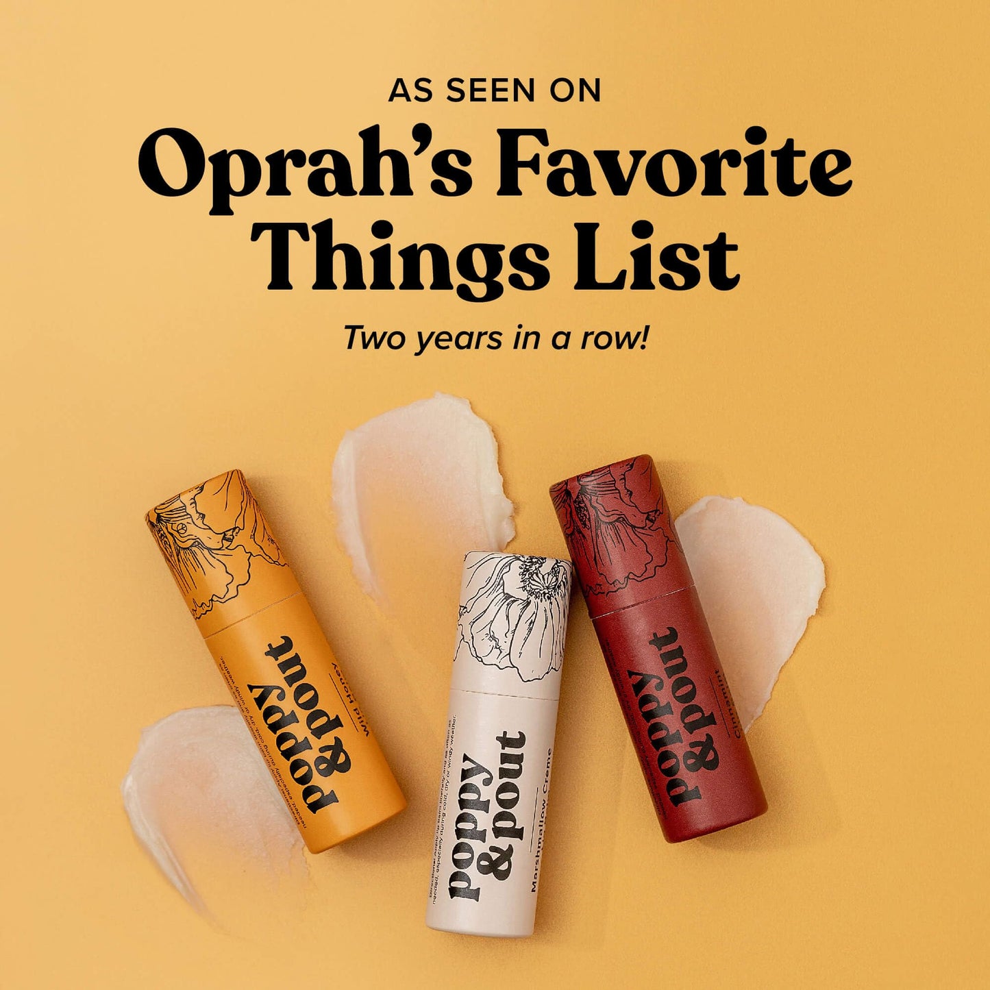 Poppy & Pout Marshmallow Creme Jumbo Lip Balm – All Natural, Hydrating with Beeswax, Vitamin E & Coconut Oil, Cruelty-Free, Eco Tube