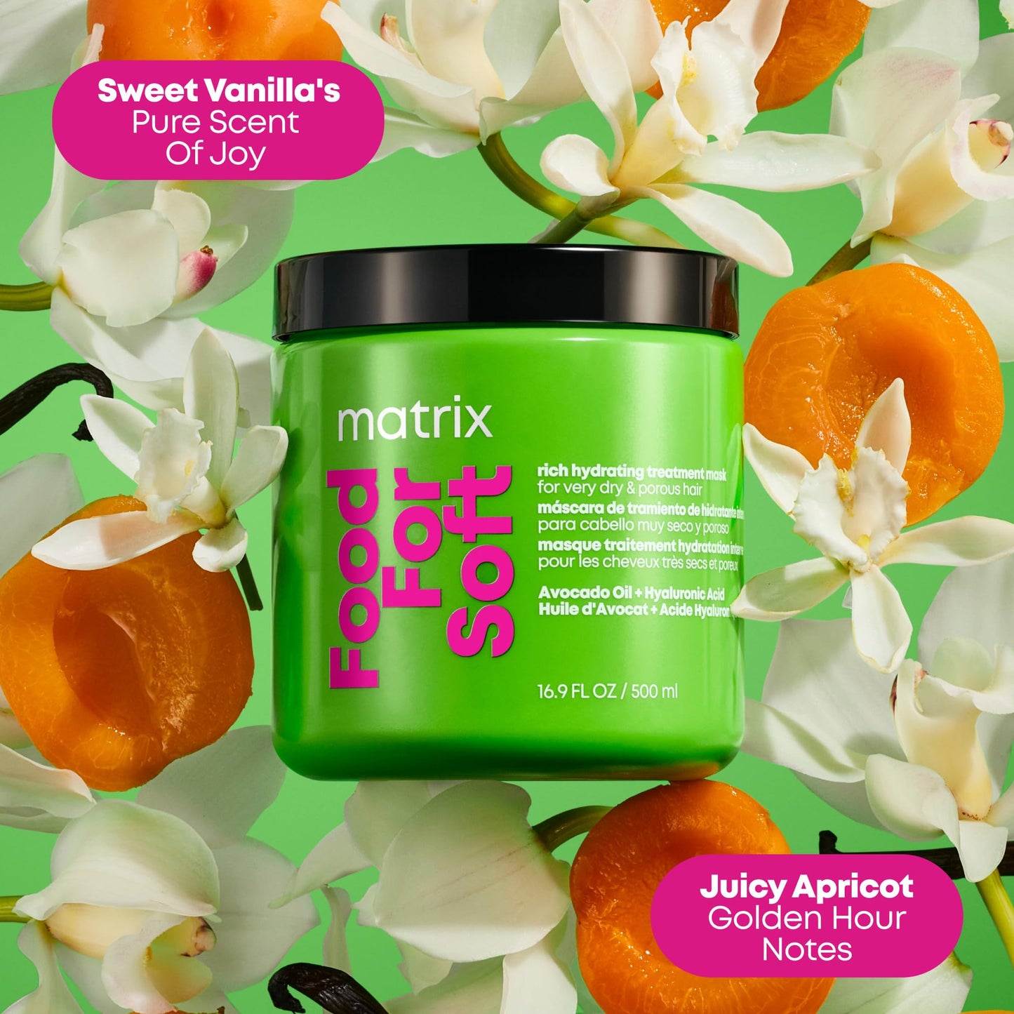 MATRIX Food For Soft Rich Hydrating Hair Mask with Avocado Oil & Hyaluronic Acid – Deep Conditioner for Dry, Brittle Hair, Adds Shine & Softness