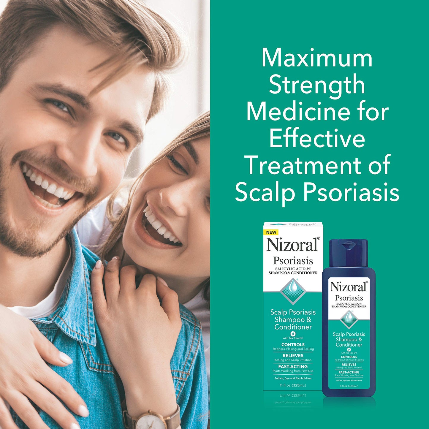 Nizoral Psoriasis Shampoo & Conditioner - Effective Scalp Psoriasis Treatment, 11 Ounce