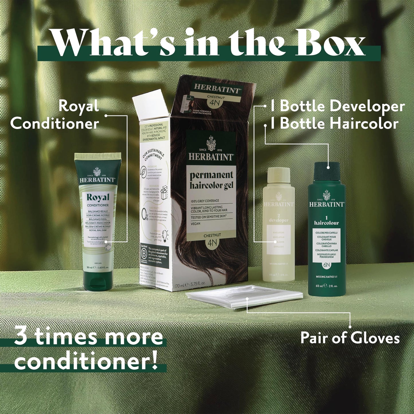 Herbatint Permanent Hair Color Gel 1N Black – 100% Gray Coverage – Ammonia & Alcohol Free, Vegan Hair Dye for Women, Salon-Quality, 5.75 fl oz