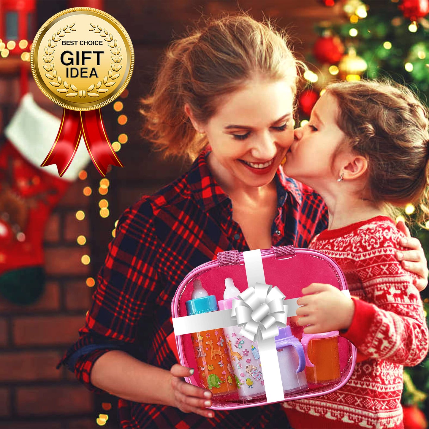 fash n kolor Baby Doll Accessories - 6 Accessories in One Diaper Bag - Magic Bottle - Toys - Doll Care Kit - Gifts