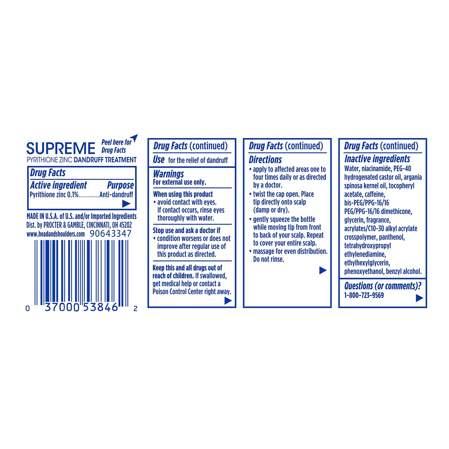 Head & Shoulders Supreme with Argan Oil and Vitamin E, Hydrating Scalp Serum, Fresh, 1.3 Fl Oz