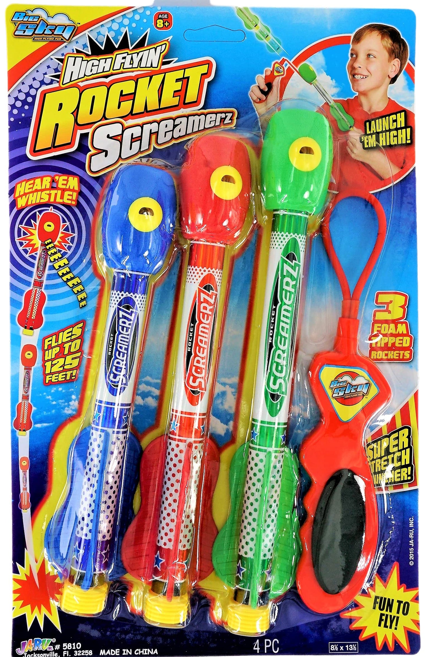 JA-RU INC. Sky Rocket Screamers, Blue, Red, Green