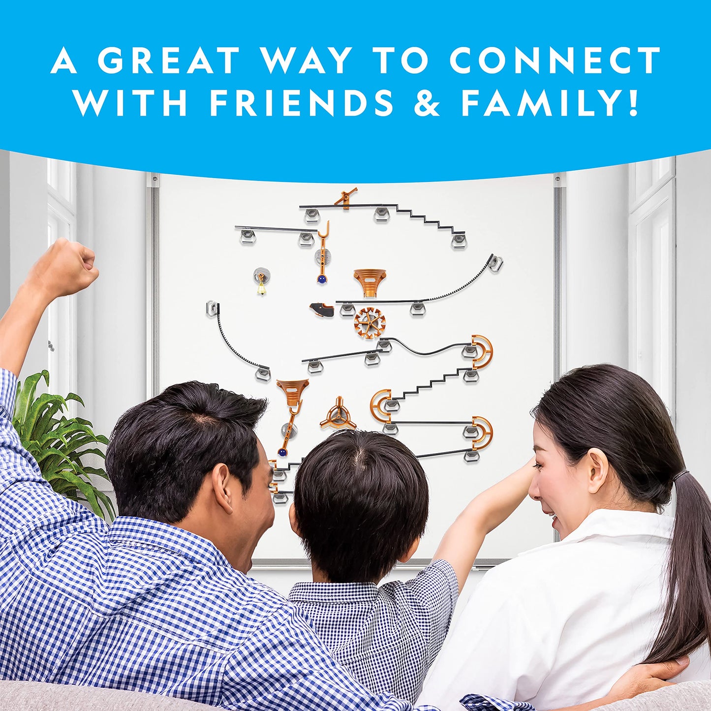 National Geographic Magnetic Marble Run - 75-Piece STEM Building Set with Magnetic Track, Trick Pieces & Marbles for Kids & Adults