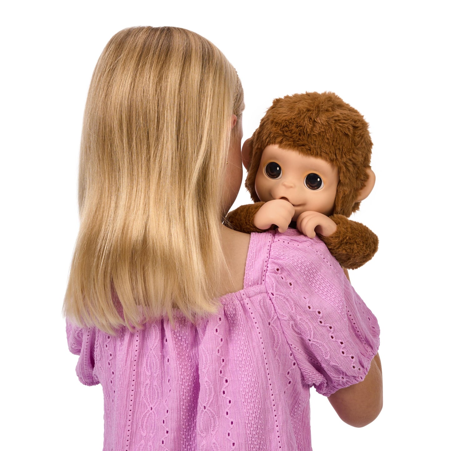 Little Live Pets My Baby Monkey Mango, 50+ Sounds and Reactions, Plush Interactive Monkey Toy Set with Accessories, Interactive Pets for Kids Ages 4+