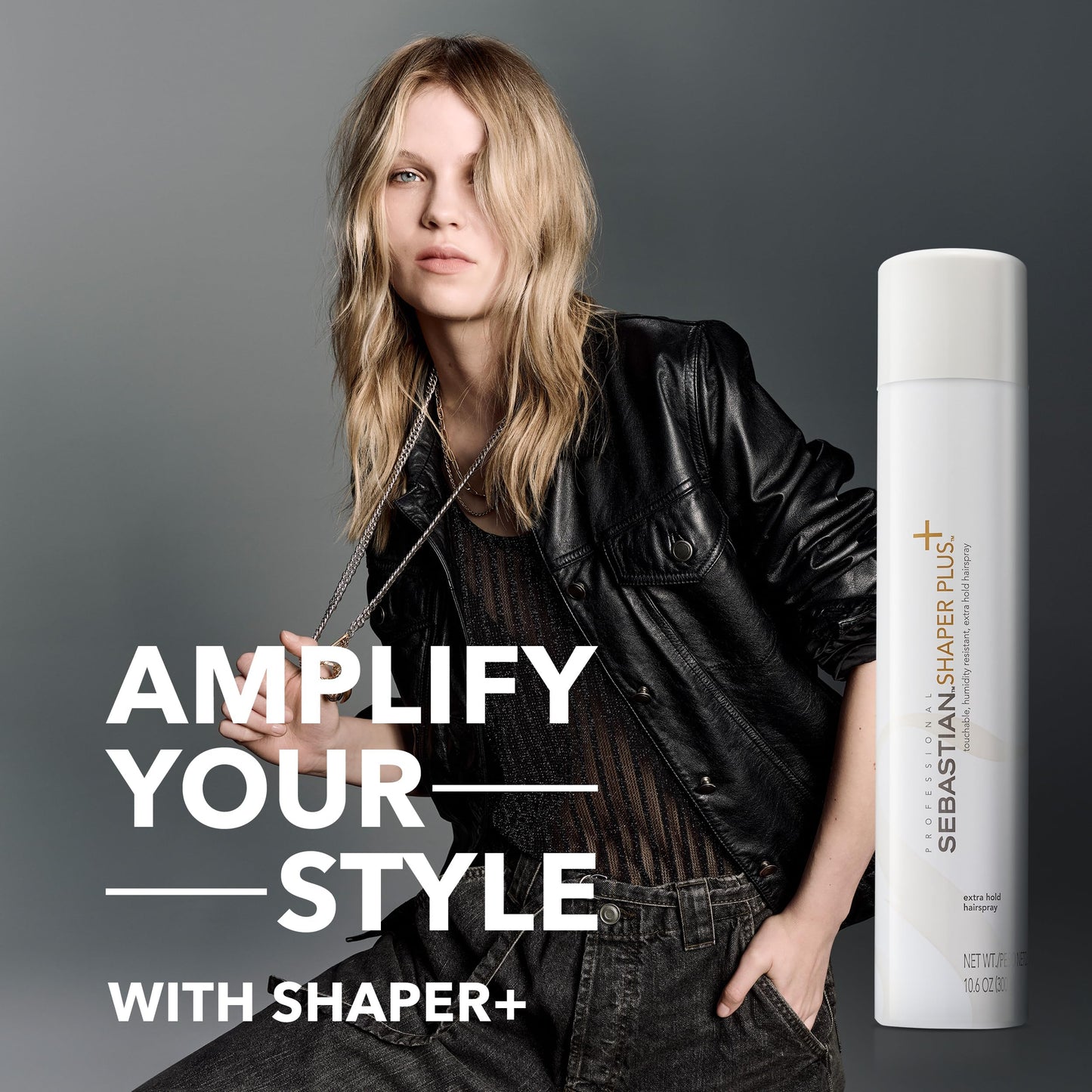 Sebastian Professional Shaper Plus Hairspray, 80% VOC | Humidity Resistant, Original Extra Hold | 10.6 oz