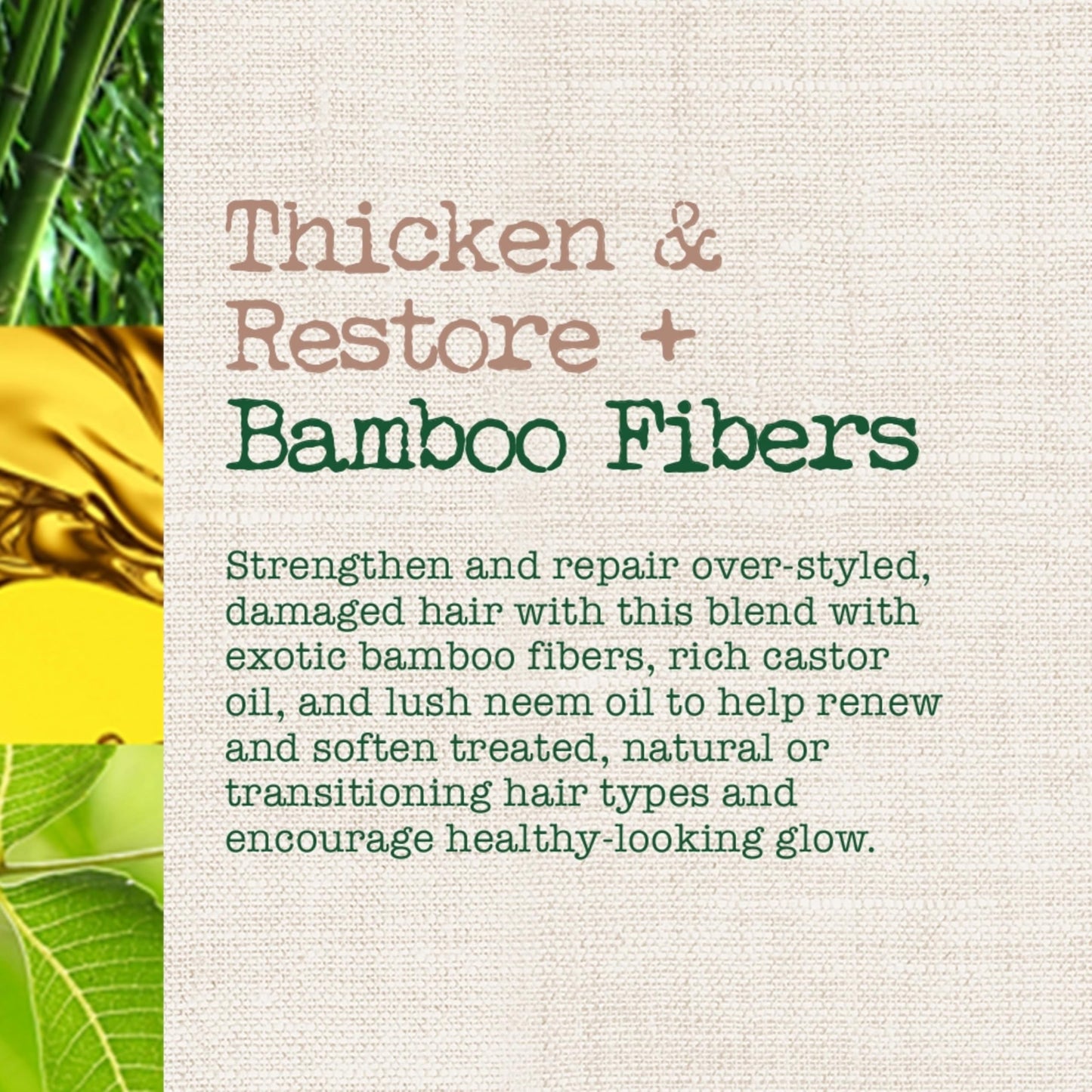 Maui Moisture Thicken & Restore + Bamboo Fibers Conditioner, Strengthens & Softens Brittle or Natural Hair, Vegan, Silicone-Free, 13 fl oz