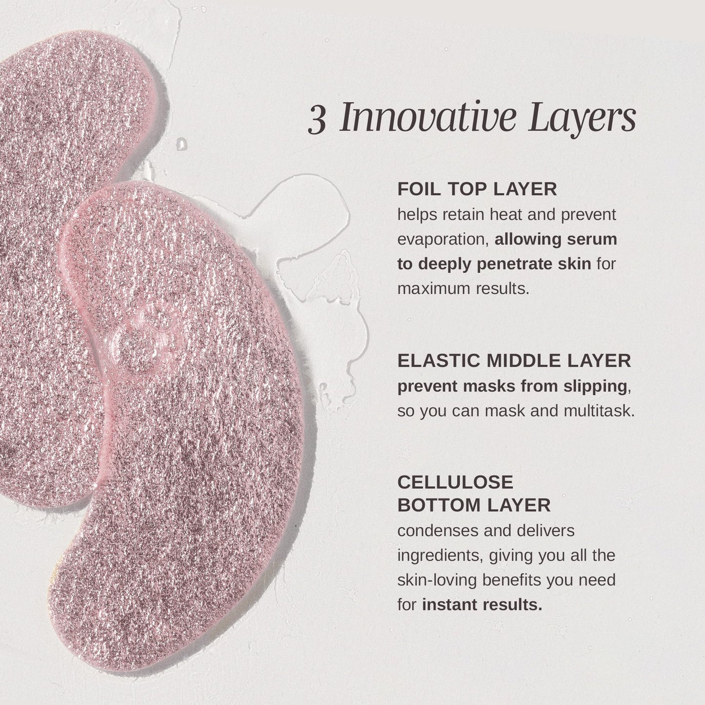 Wander Beauty Baggage Claim Rose Gold Under Eye Patches – 6 Pairs, Depuff, Brighten & Firm for Dark Circles & Under Eye Bags