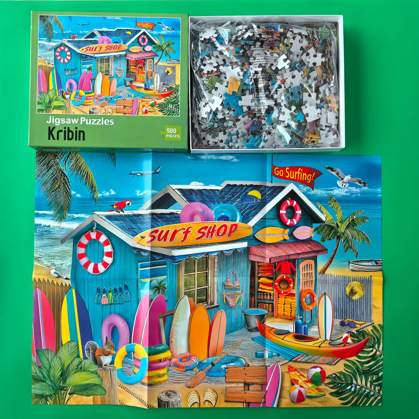 500 Piece Puzzles for Adults - Beach Surf Shop Puzzle
