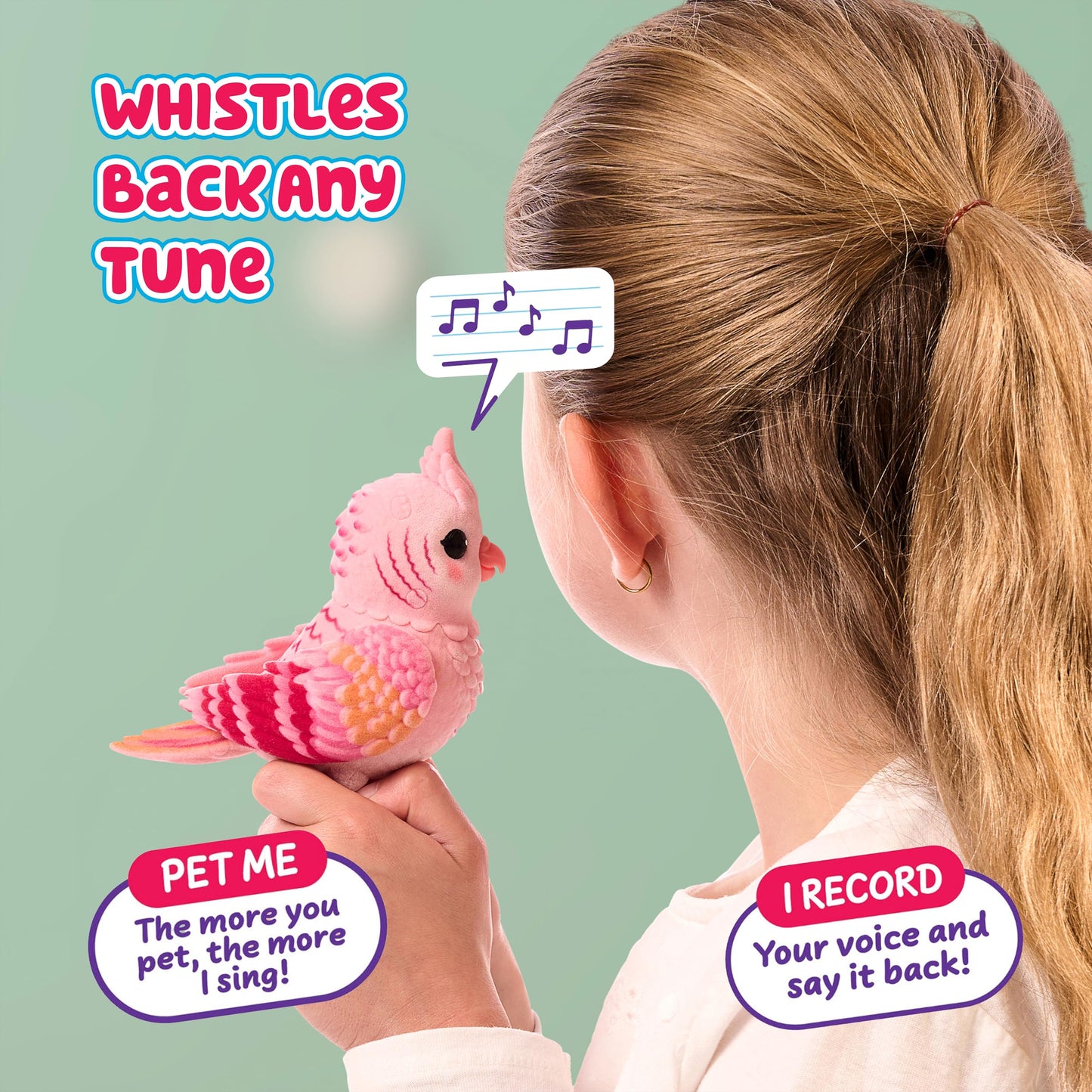 Little Live Pets My Really Real Talking Bird Toy & Cage - Rosie, Interactive Voice Repeating Toy, 20+ Sounds & Reactions, Talking Toys for Kids 5-7