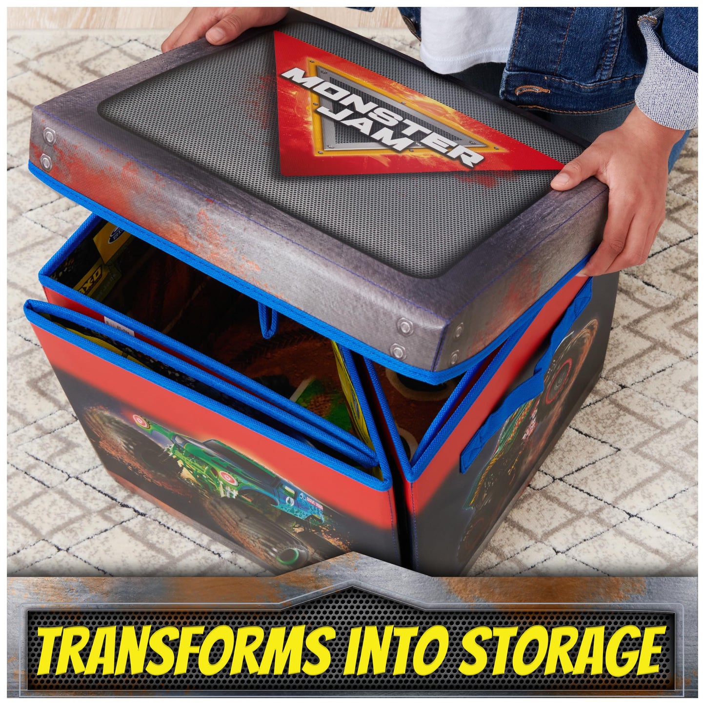 Monster Jam, Ultimate Arena Playmat & Storage with 2 Exclusive Monster Trucks, 1:64 Scale, 20 Accessories, Kids Toys for Boys and Girls Ages 4 and Up