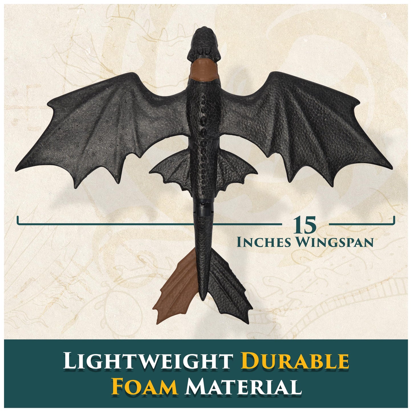 DreamWorks How to Train Your Dragon Toothless Crossbow Launch Glider, Flying Stunt Toy for Kids Ages 4+, Amazon Exclusive