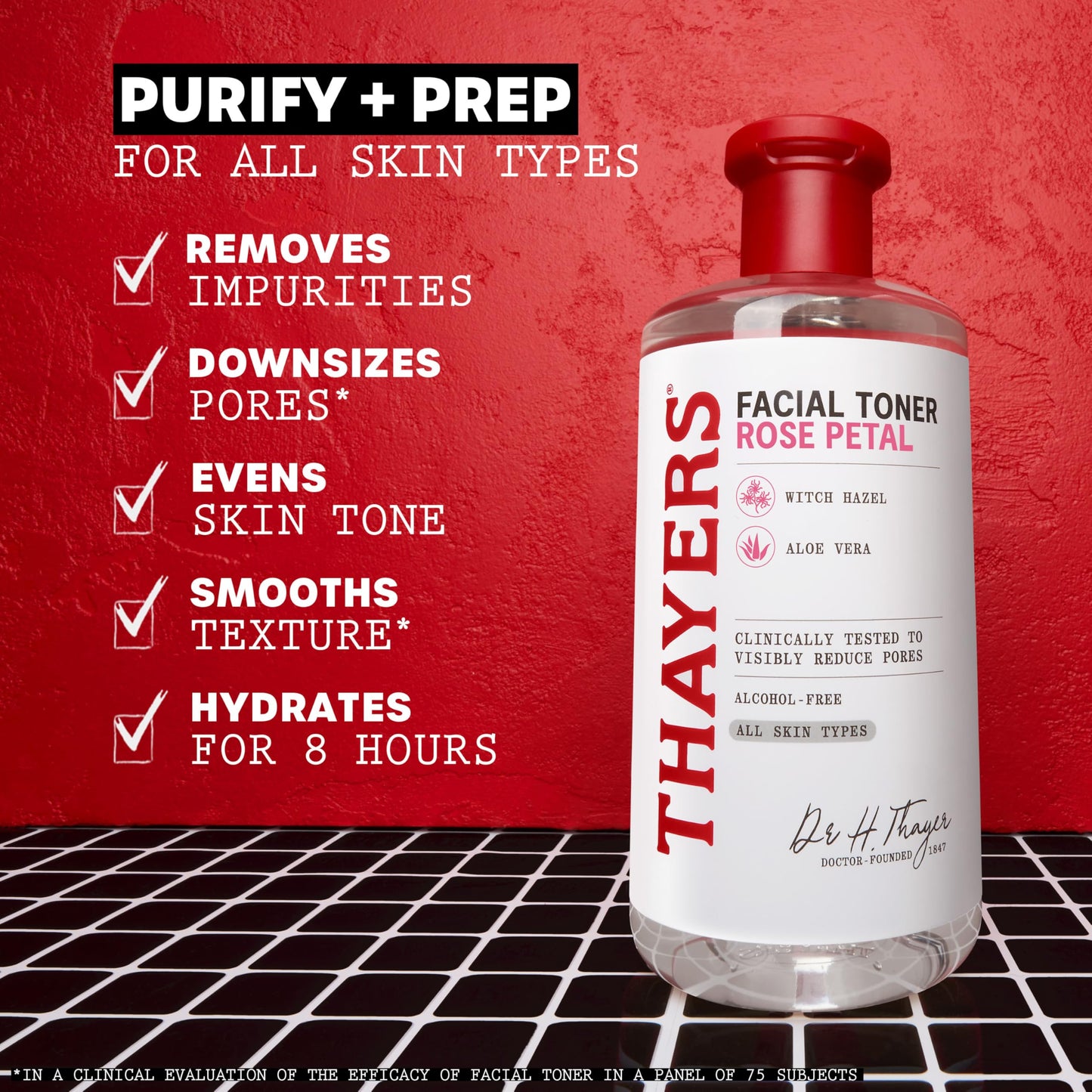 Thayers Alcohol-Free Rose Petal Witch Hazel Toner – Hydrating, Soothing & Refreshing Facial Toner for All Skin Types, 12oz