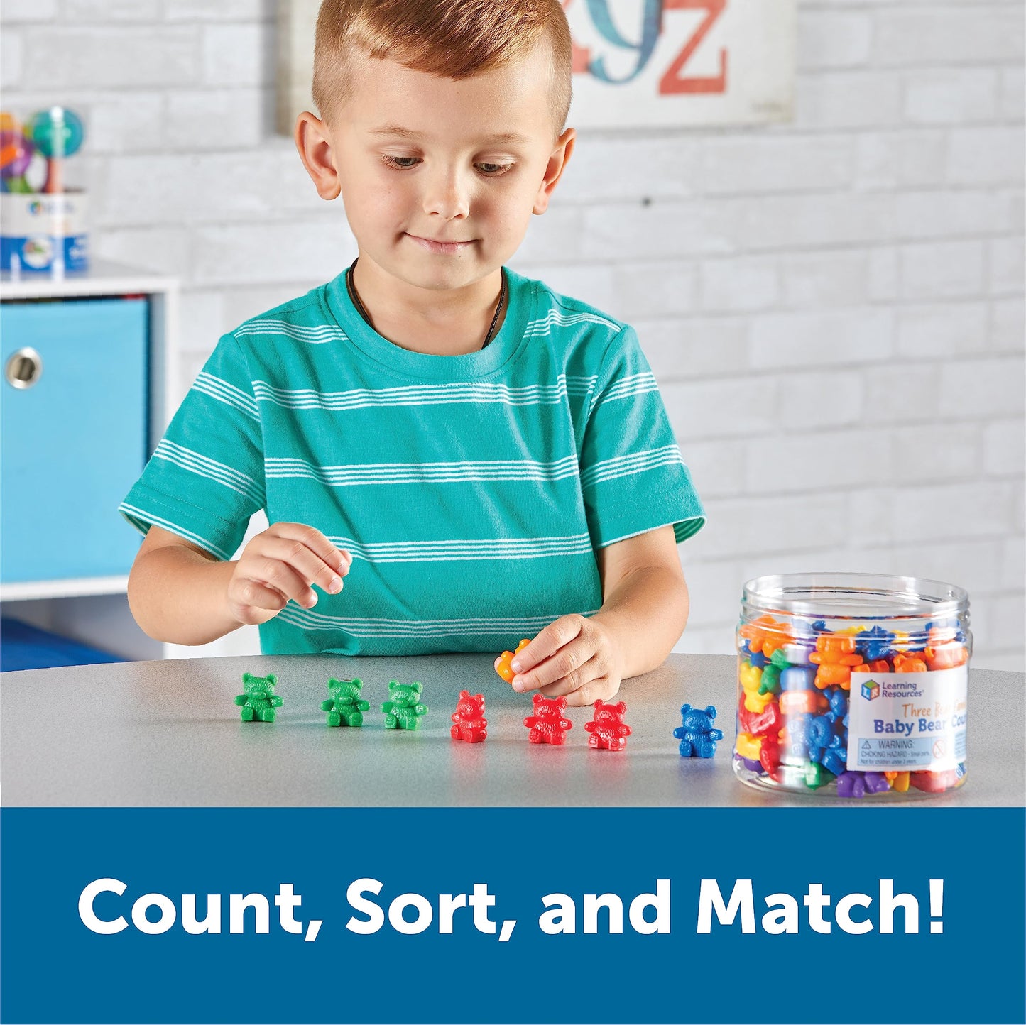 Learning Resources Baby Bear Counters - 102 Pc Counting Set for Kids Ages 3+ | Toddler Math Manipulatives & Sorting Toys for Preschool Learning