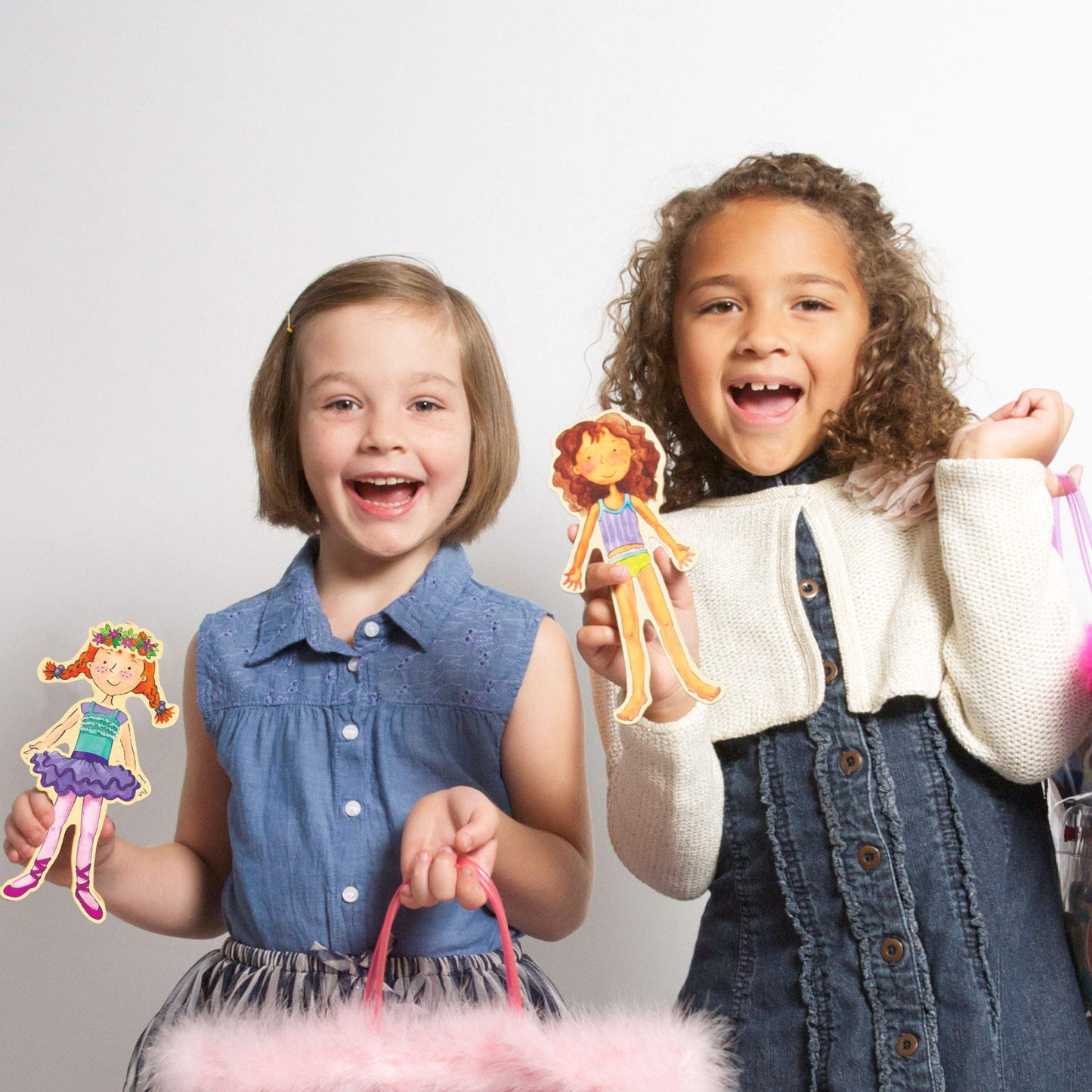 Bendon TS Shure Daisy Girls 40-Piece Wooden Magnetic Dress Up Doll 50463