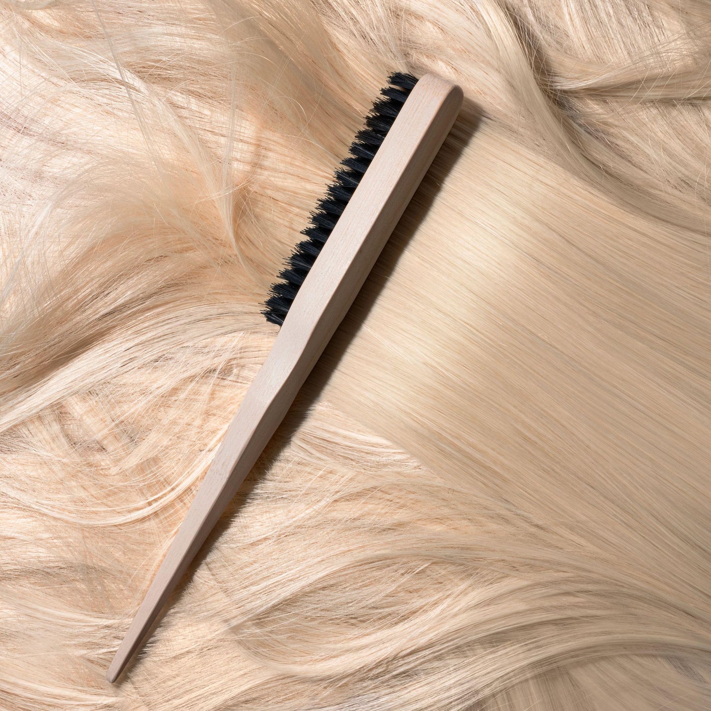 EcoTools Slick Back Hairbrush | Small Styling Brush for Perfect Ponytail or Bun | Smooth, Tease & Tame Frizz | Bamboo Handle & Vegan Bristles