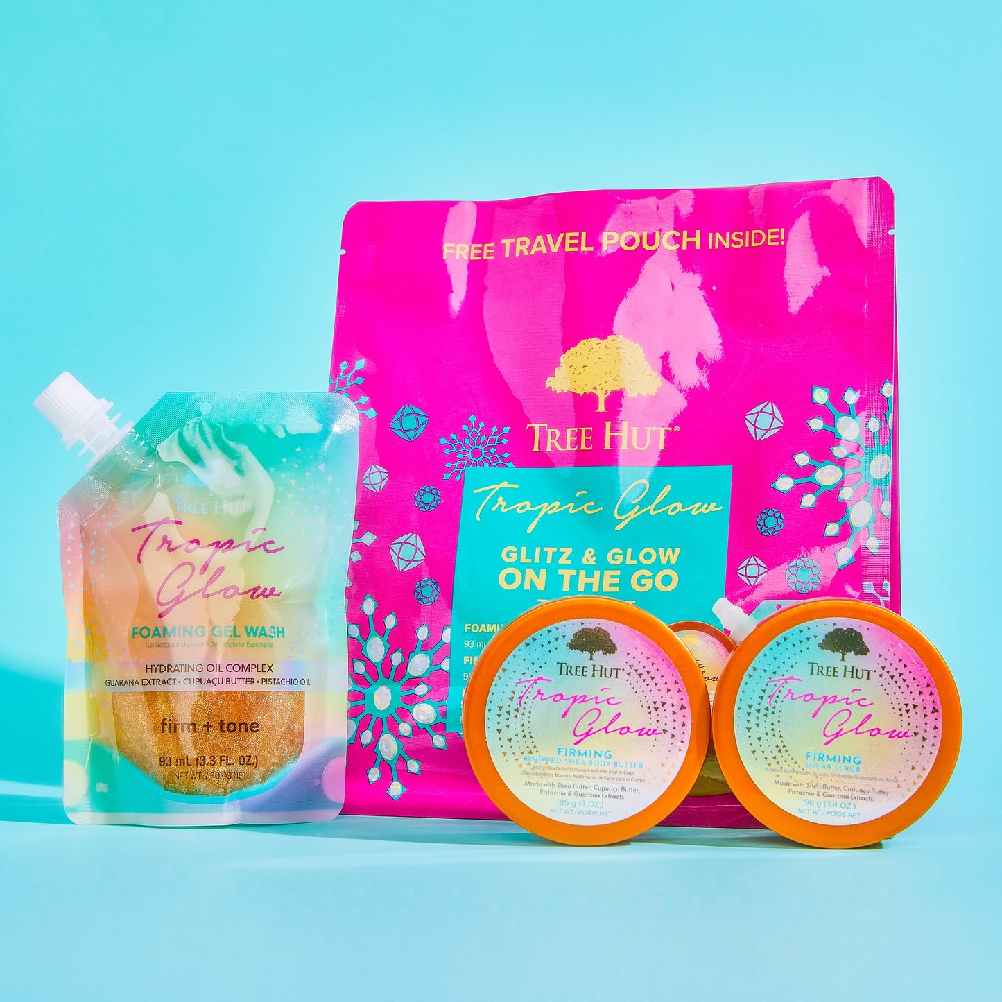 Tree Hut Glitz & Glow On the Go Travel Kit, Tropic Glow Gift Set