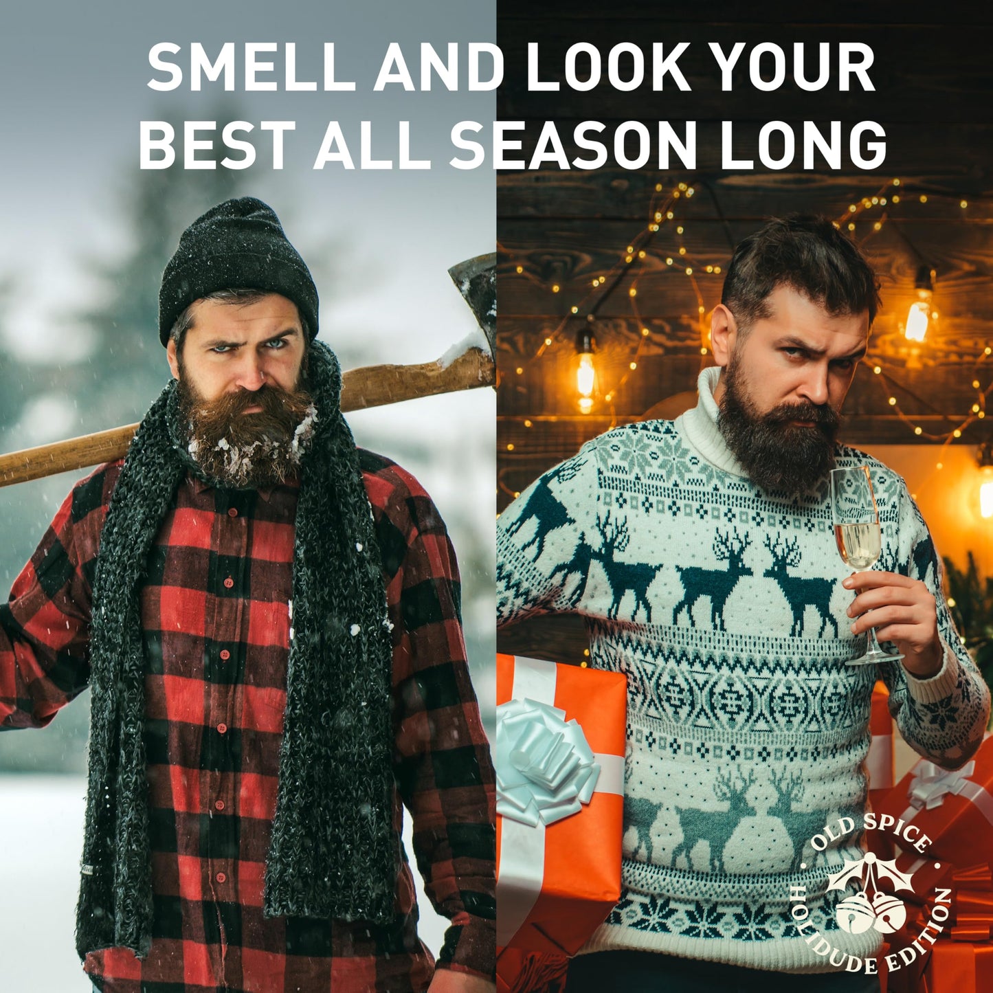 Old Spice Holidudes Body Wash for Men, 16oz – Lumbersnack Pine Scent, Rich Lather, Long-Lasting Holiday Freshness, Stocking Stuffer