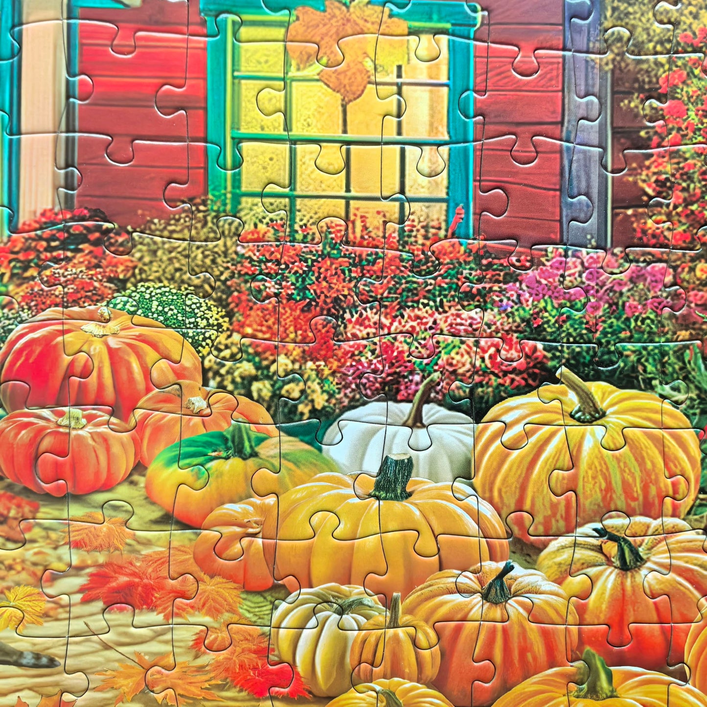 300 Piece Puzzles for Adults Large Piece - Fall Puzzle - Autumn Pumpkin Harvest