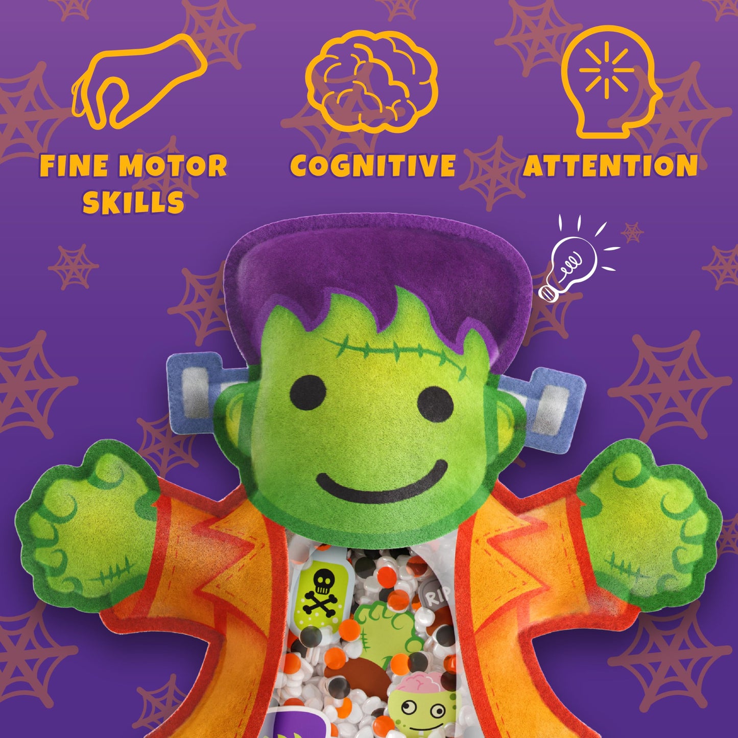 Vango BIZYBOO Pumpkin Seek & Find Toy – Preschool Learning Activity for Toddlers, Ages 2+ – Educational Sorting & Boo Basket Gift