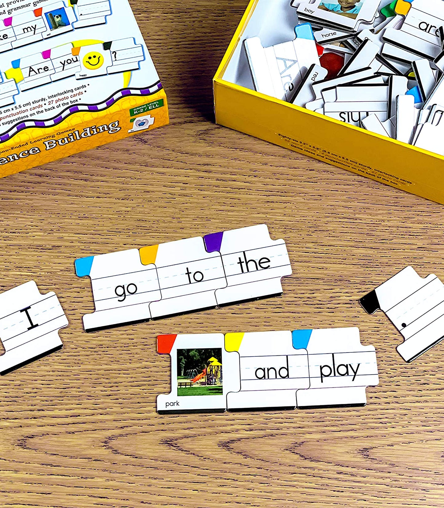 Key Education Sentence Building Game – Phonics & Sight Word Puzzles for Kids 6-8, Learn Parts of Speech, Reading & Speech Therapy