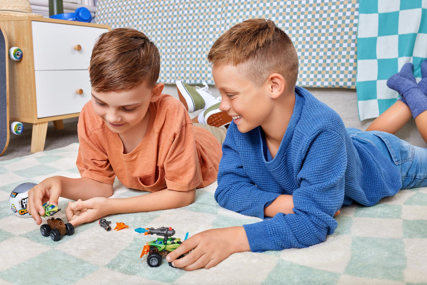 5 Surprise Monster Trucks Series 3 Color Change (2 Pack) by ZURU Collectible Racing Battle Surprise Fireable Weapons Action Toys for Boys