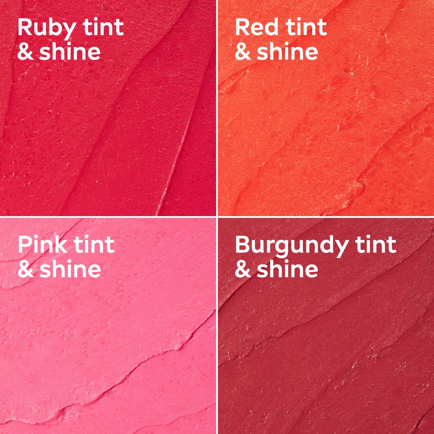 NIVEA Fruity Tinted Lip Balm 4-Pack – Cherry, Strawberry, Blackberry & Watermelon – Moisturizes, Repairs & Adds Color, 0.17oz Each