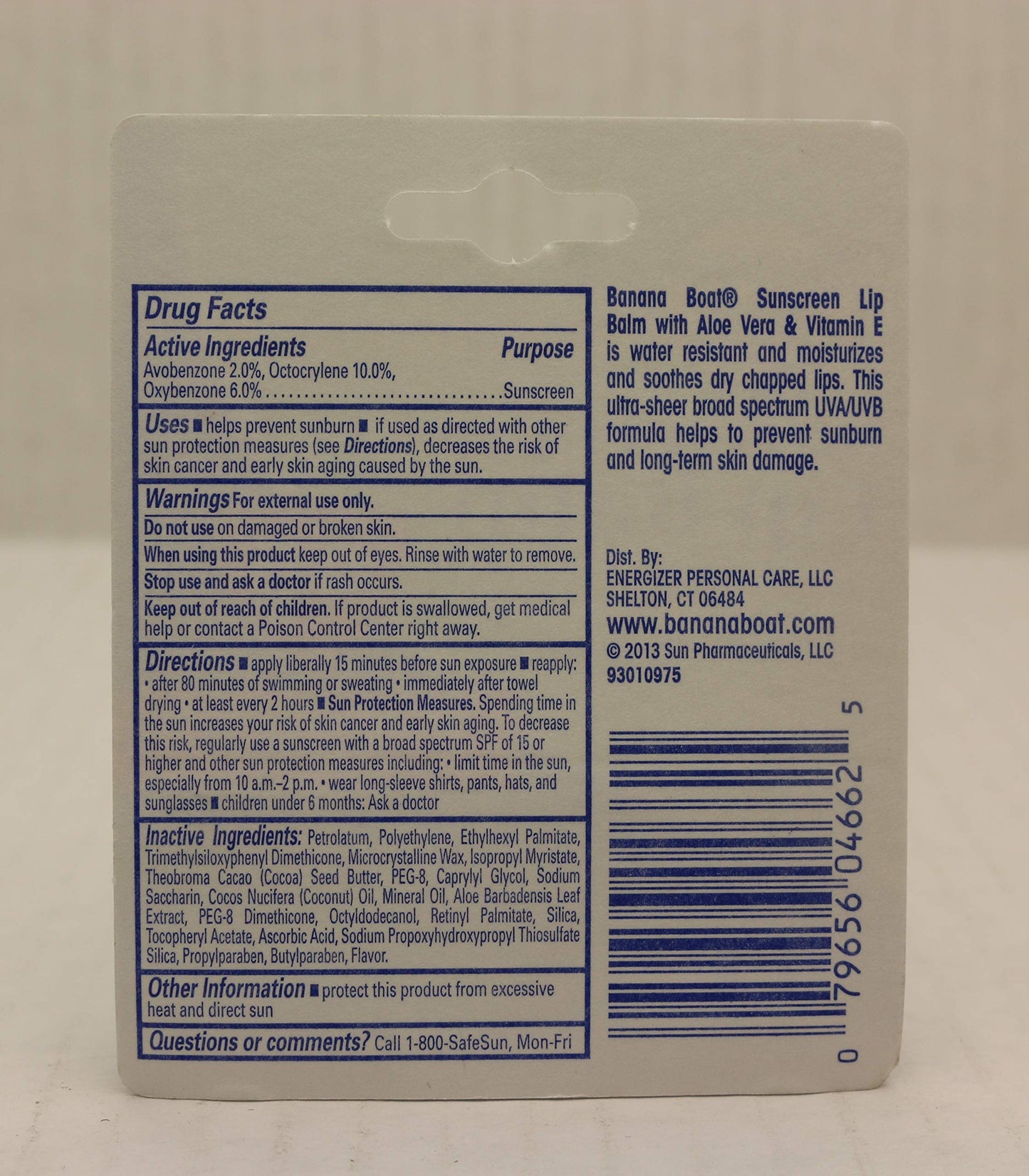 Banana Boat Aloe Vera Lip Balm SPF 45, 0.15 Ounce (12 Pieces)