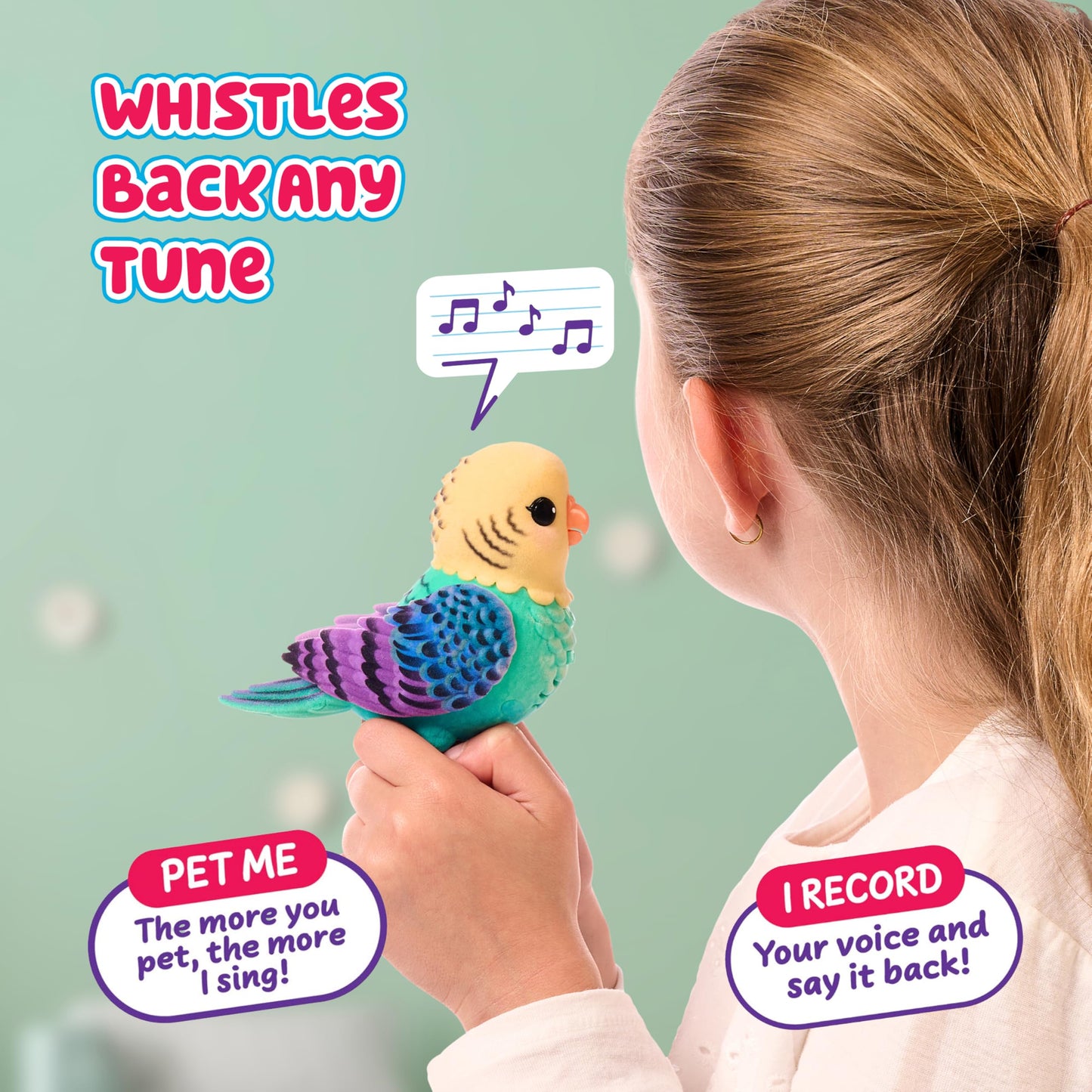 Little Live Pets My Really Real Talking Bird Toy & Cage - Indie, Interactive Voice Repeating Toy, 20+ Sounds & Reactions, Talking Toys for Kids 5-7