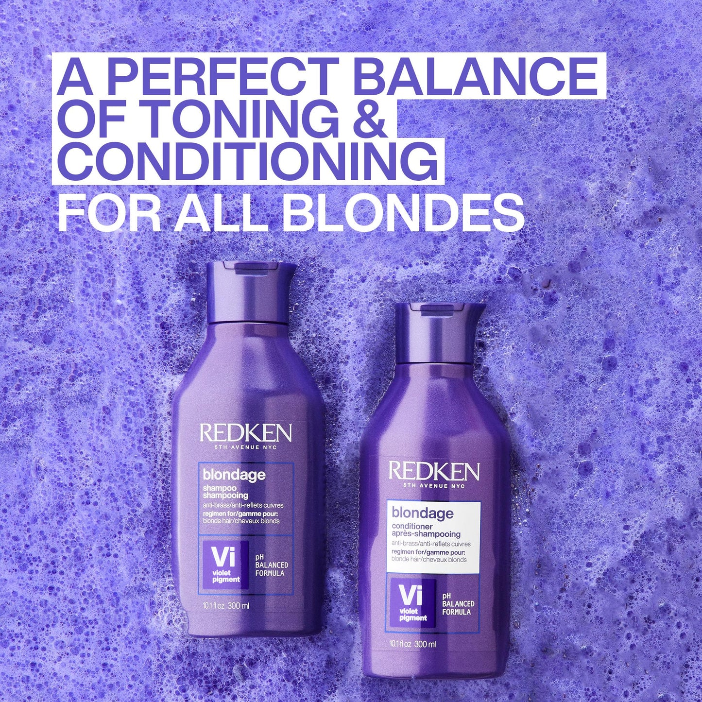 Redken Blondage Purple Conditioner For Blonde Hair - Tones & Moisturizes Brassy Hair, Color Depositing