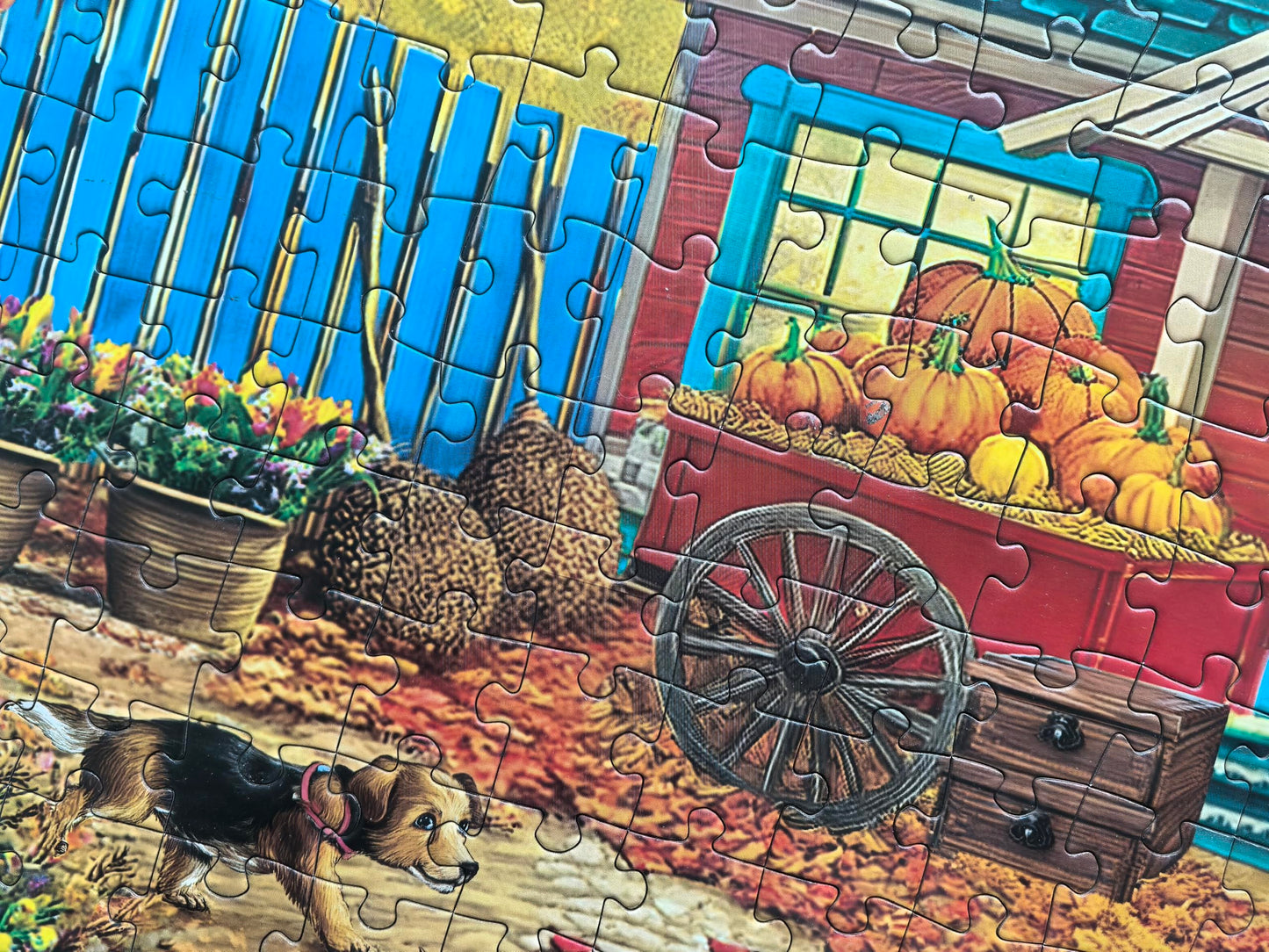 300 Piece Puzzles for Adults Large Piece - Fall Puzzle - Autumn Pumpkin Harvest