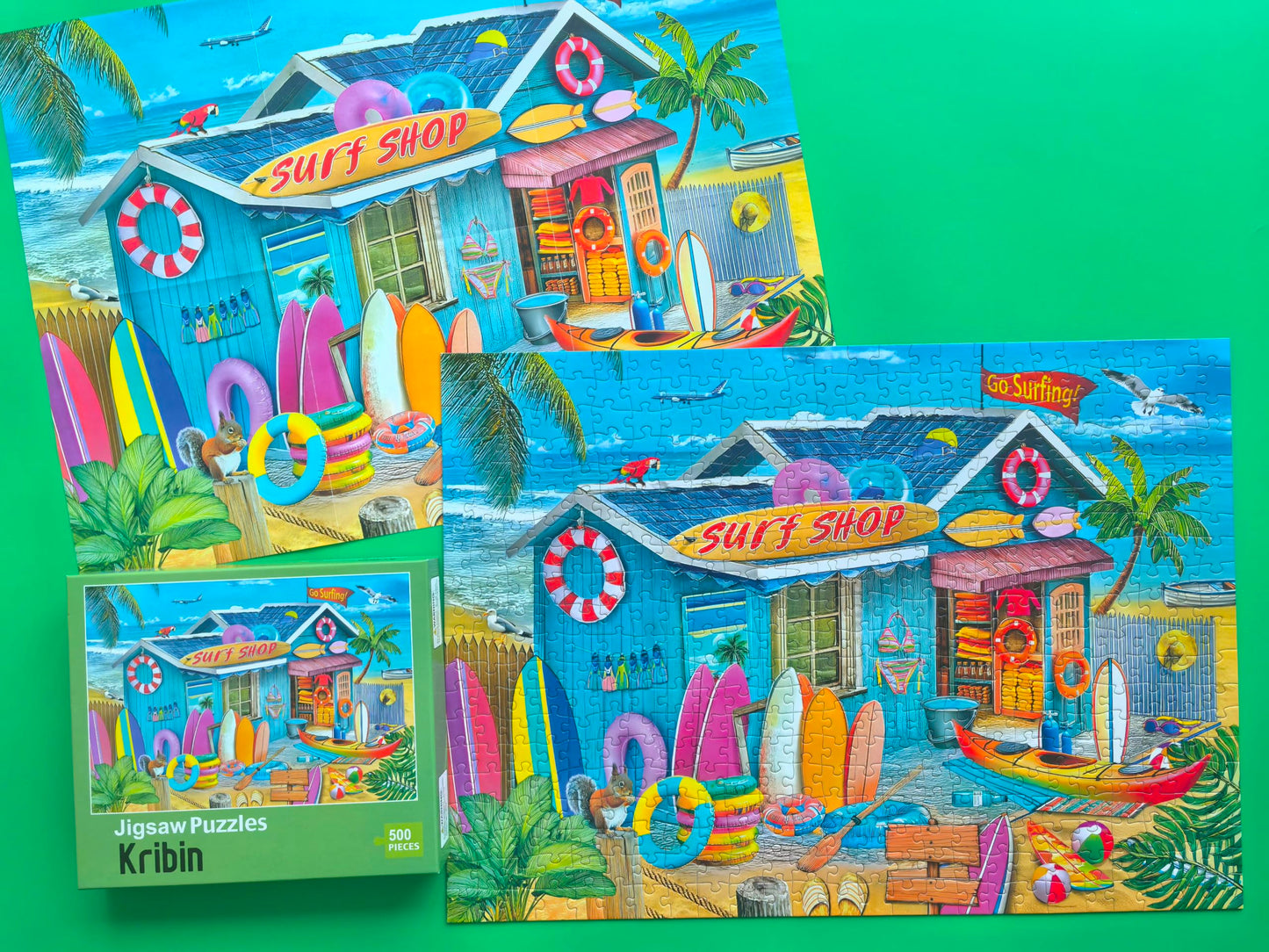 500 Piece Puzzles for Adults - Beach Surf Shop Puzzle