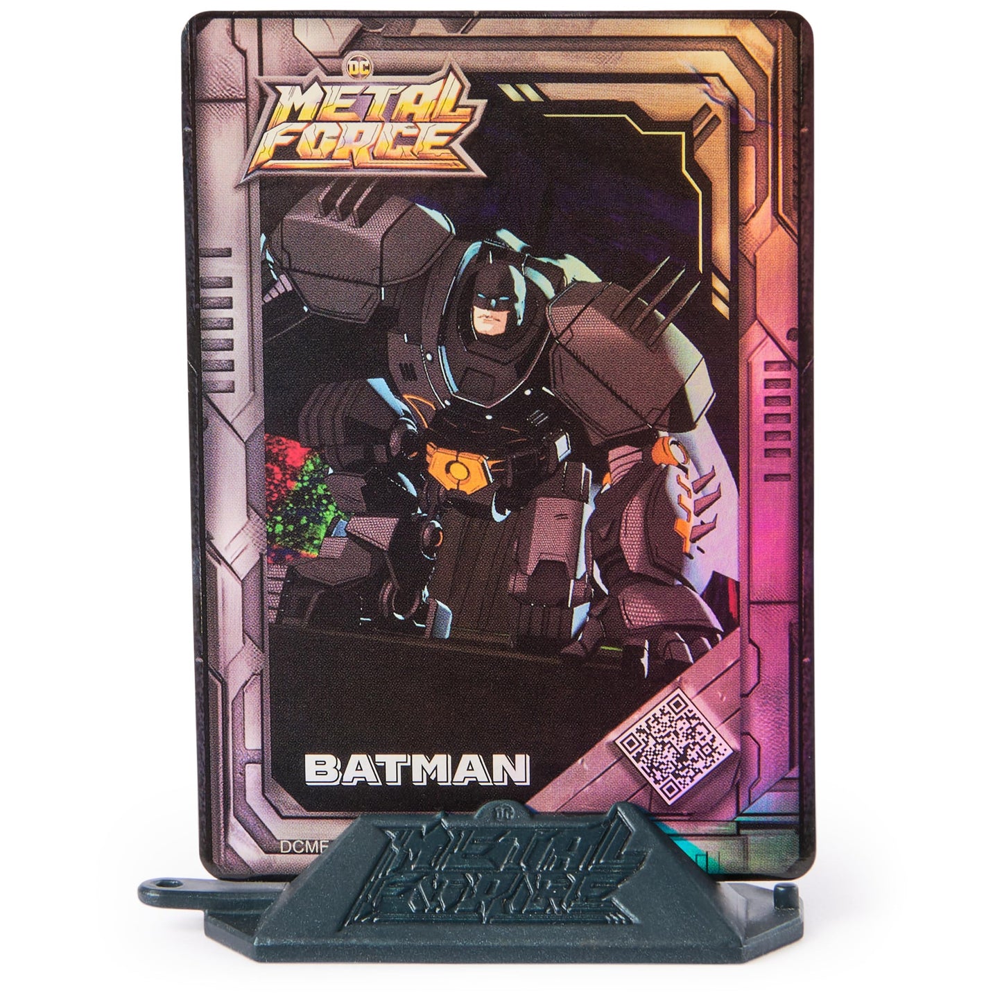DC Comics Metal Force Batman 6" Action Figure with 4" Mini Figure, Armor Suit & Blaster – Superhero Toy for Kids 4+