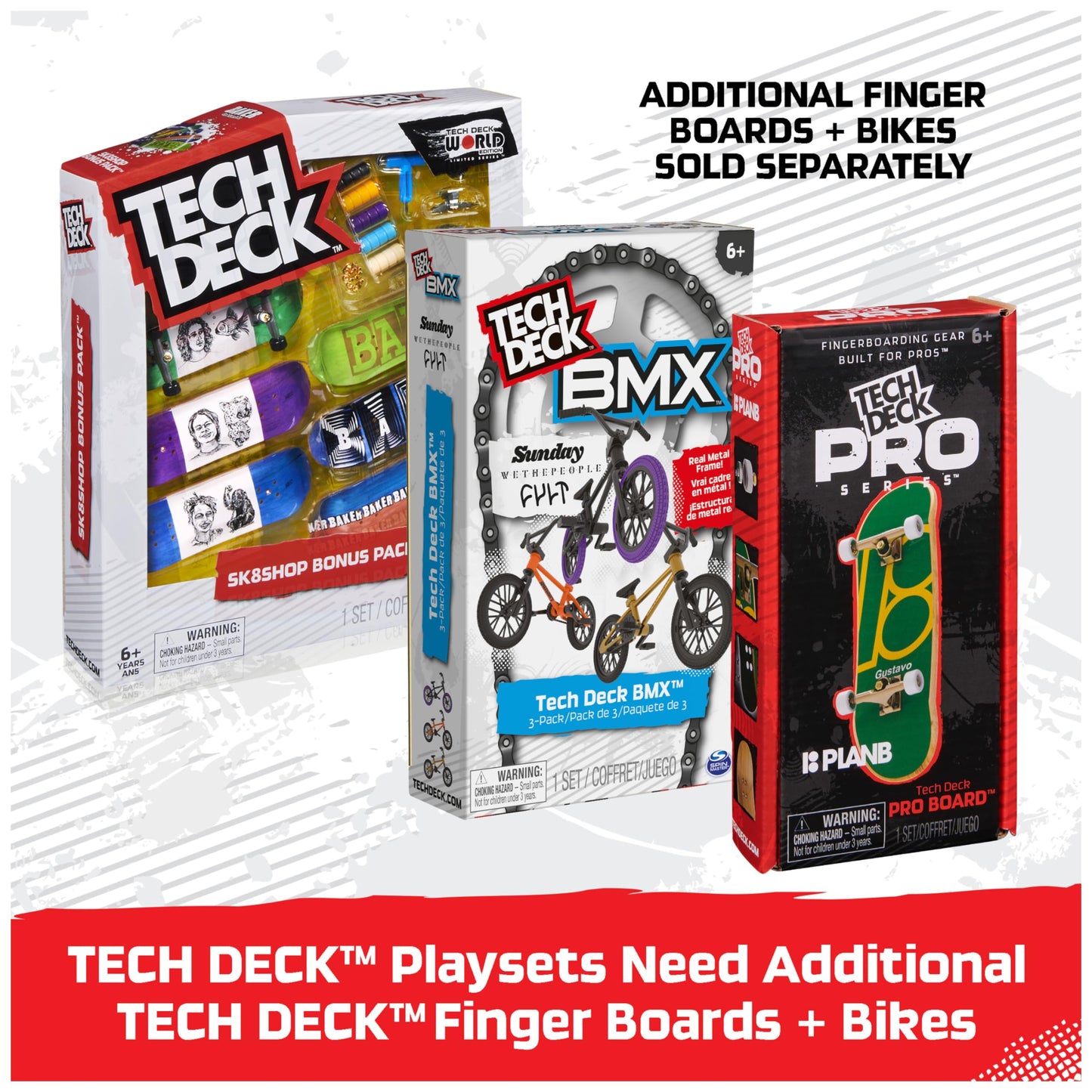 Tech Deck, Jump N’ Grind X-Connect Park Creator, Customizable and Buildable Ramp Set with Exclusive Fingerboard, Kids Toy for Ages 6 and up