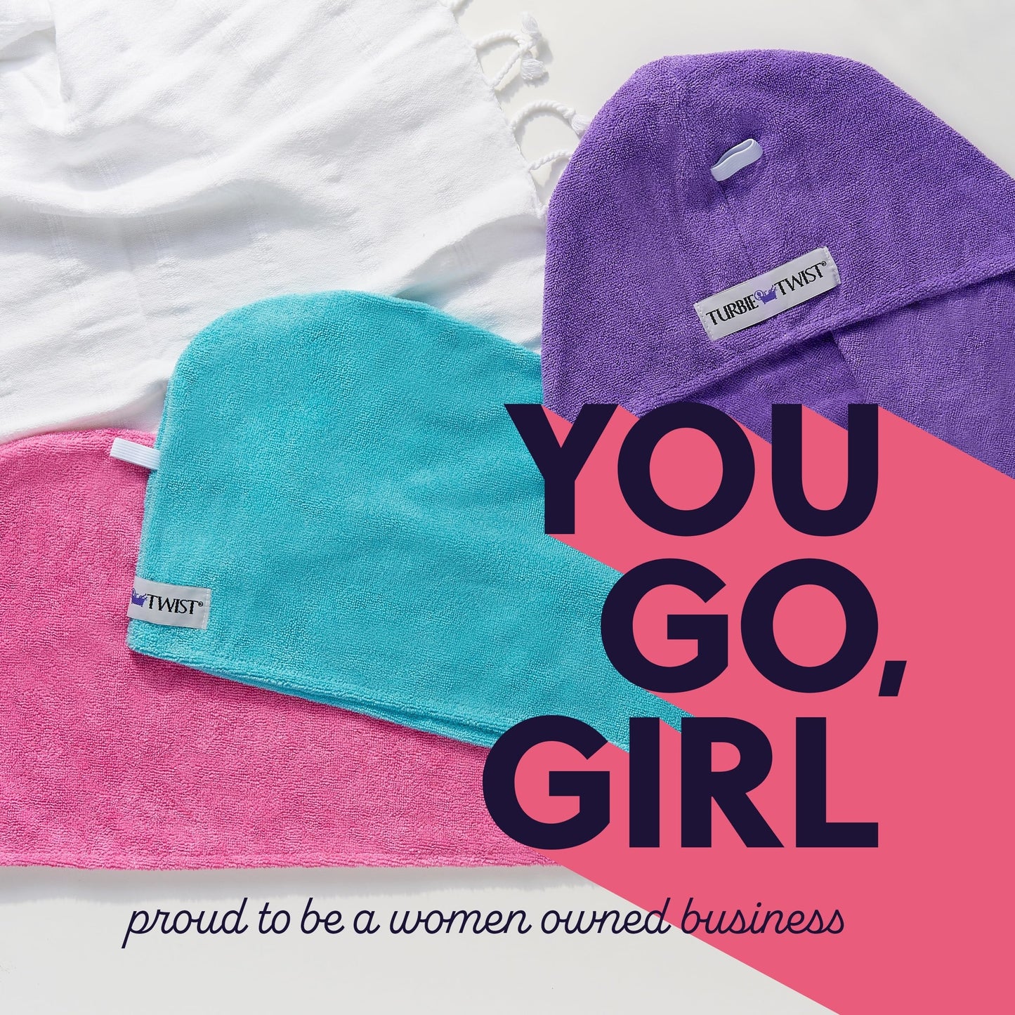 Turbie Twist Microfiber Hair Towel 2-Pack – Quick Dry Hair Wrap for Straight, Wavy & Curly Hair – Travel & Gift Set, Dark & Light Pink