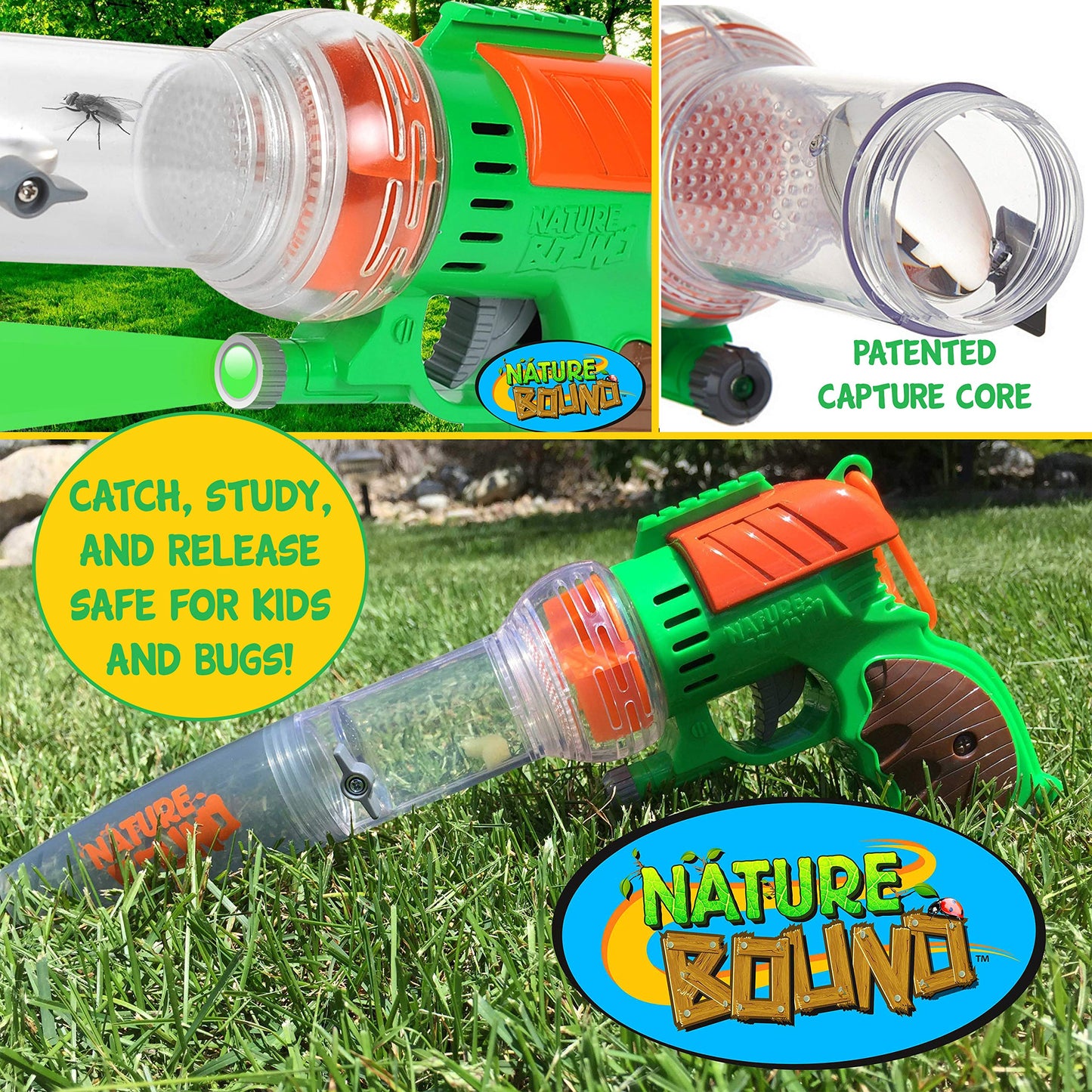 Nature Bound Bug Catcher Vacuum with Light-Up Habitat | Eco-Friendly Outdoor Toy for Kids | Includes Bug Vacuum & Cage