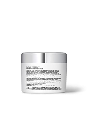SkinMedica Even & Correct Brightening Treatment Pads – 10% Glycolic Acid Exfoliating Face Pads, Retinol-Free, Alcohol-Free, Hydroquinone-Free, 60 Ct