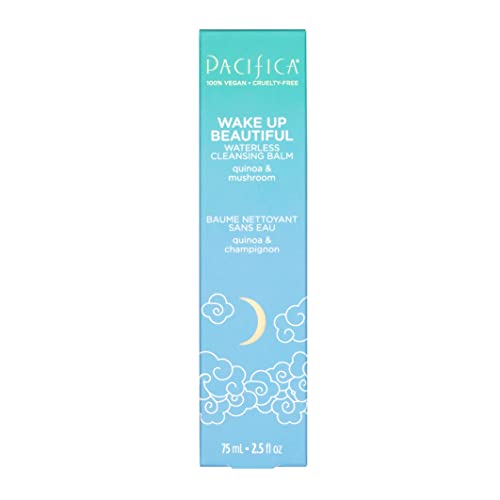 Pacifica Wake Up Beautiful Cleansing Balm & Makeup Remover – 2-in-1 Hydrating Waterless Face Cleanser for Dry & Sensitive Skin, 2.5oz