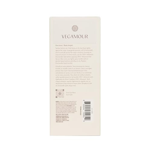 VEGAMOUR GRO+ Advanced Dermaroller | 1,200 Microneedle 0.25mm Scalp Tool | Gently Exfoliates the Scalp | Wide Head for Maximum Coverage