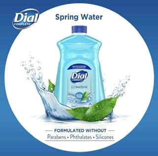 Dial Antibacterial Liquid Hand Soap Refill, Spring Water, 52 fl oz Pack of 3